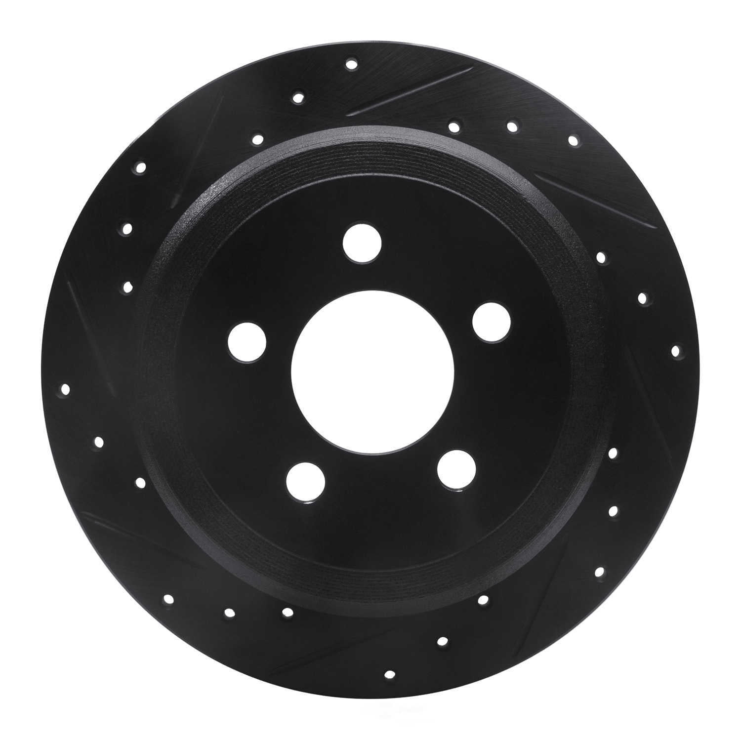 Dynamic Friction Company 633-42019L DFC Brake Rotor - Drilled And Slotted - Black