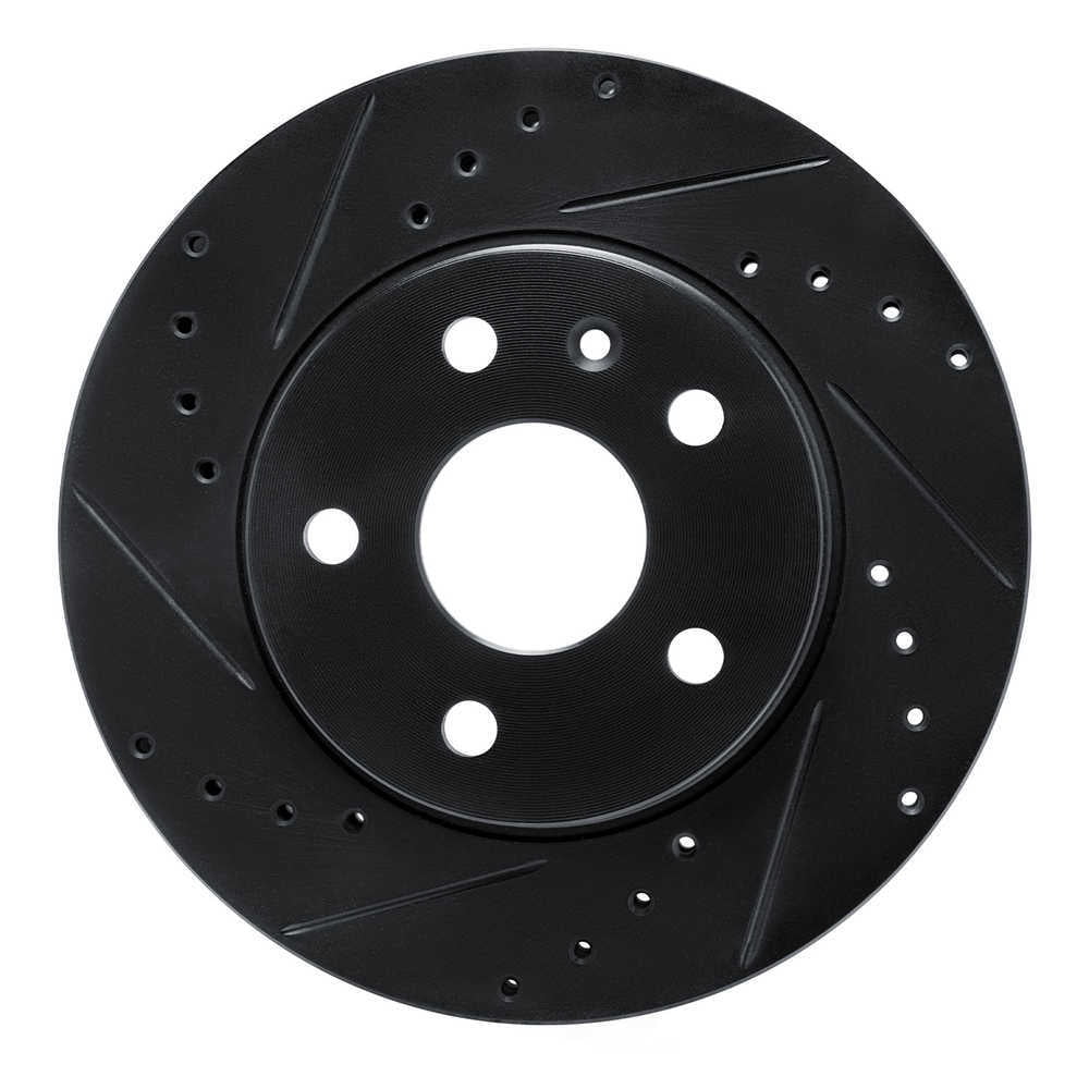 Dynamic Friction Company 633-45014L DFC Brake Rotor - Drilled And Slotted - Black