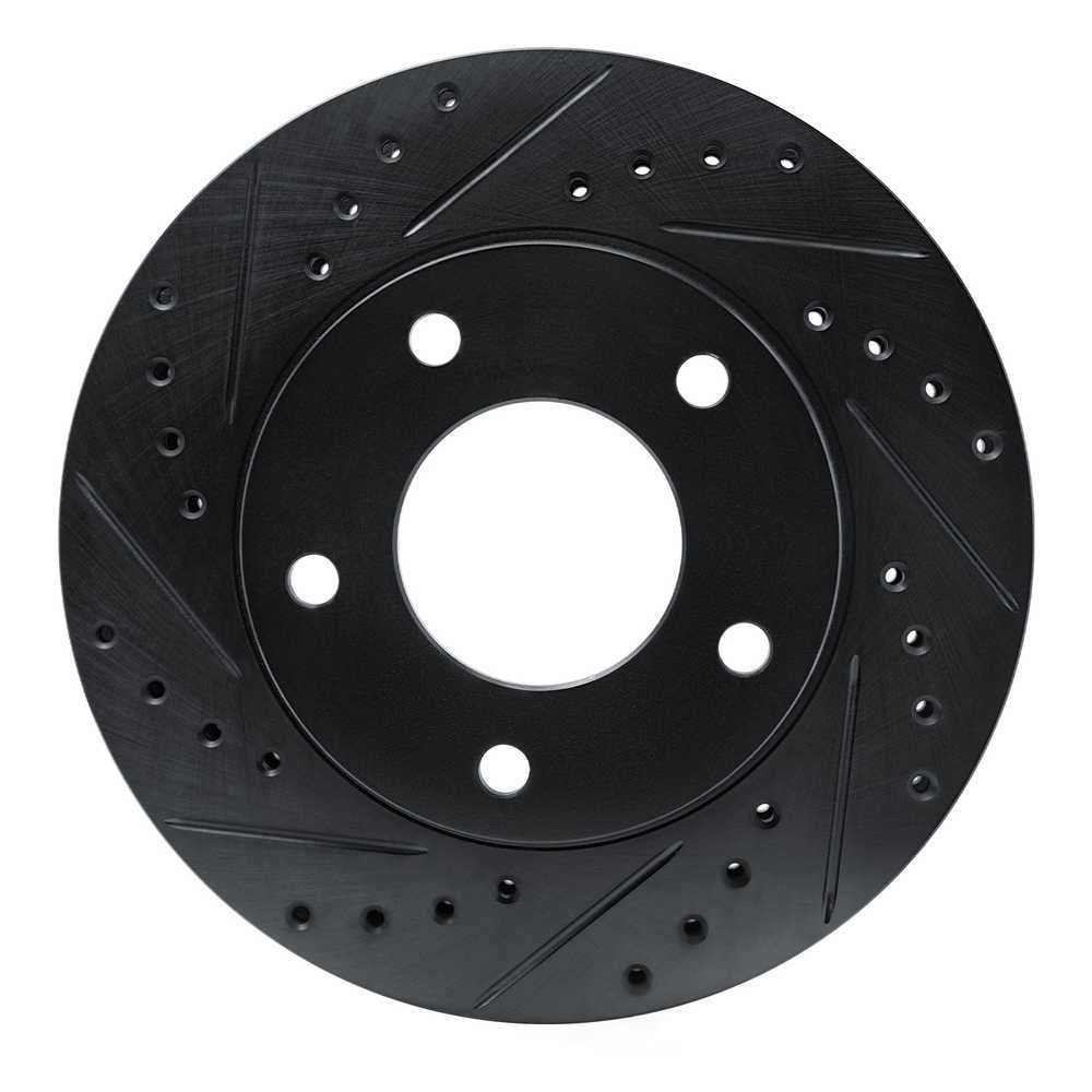Dynamic Friction Company 633-46004L DFC Brake Rotor - Drilled And Slotted - Black