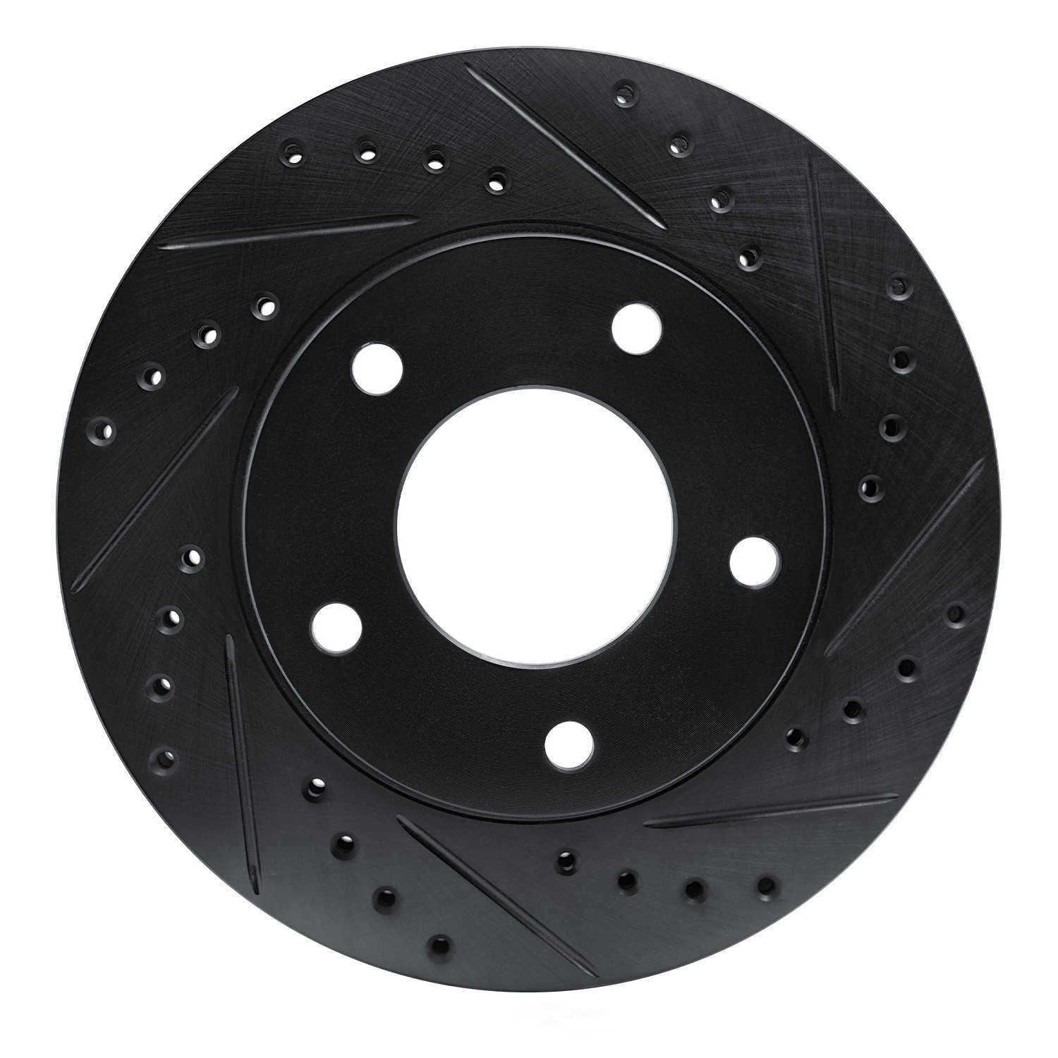 Dynamic Friction Company 633-46004R DFC Brake Rotor - Drilled And Slotted - Black