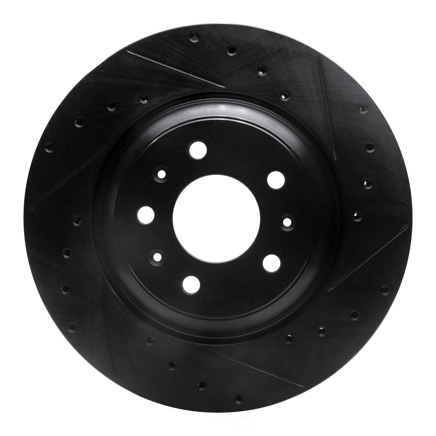 Dynamic Friction Company 633-46017R DFC Brake Rotor - Drilled And Slotted - Black
