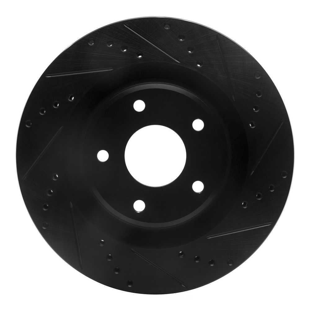 Dynamic Friction Company 633-46018R DFC Brake Rotor - Drilled And Slotted - Black