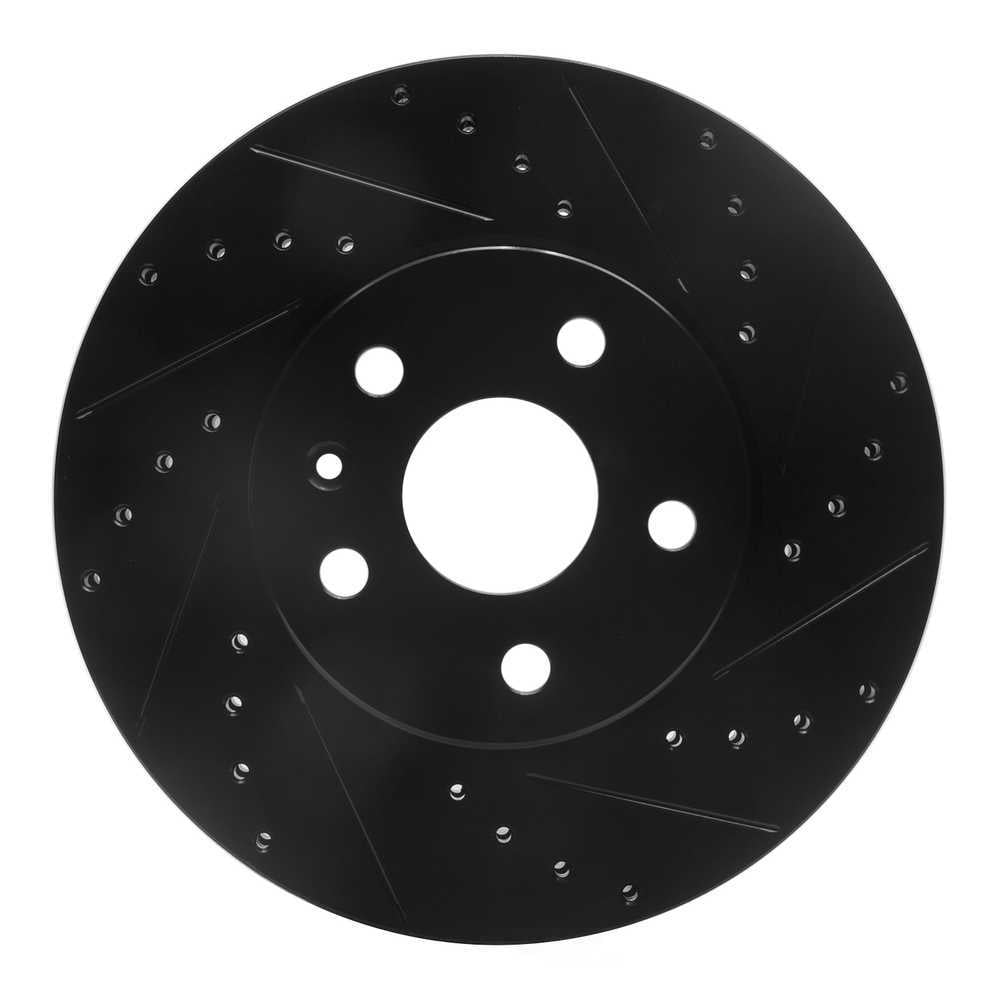 Dynamic Friction Company 633-46025R DFC Brake Rotor - Drilled And Slotted - Black