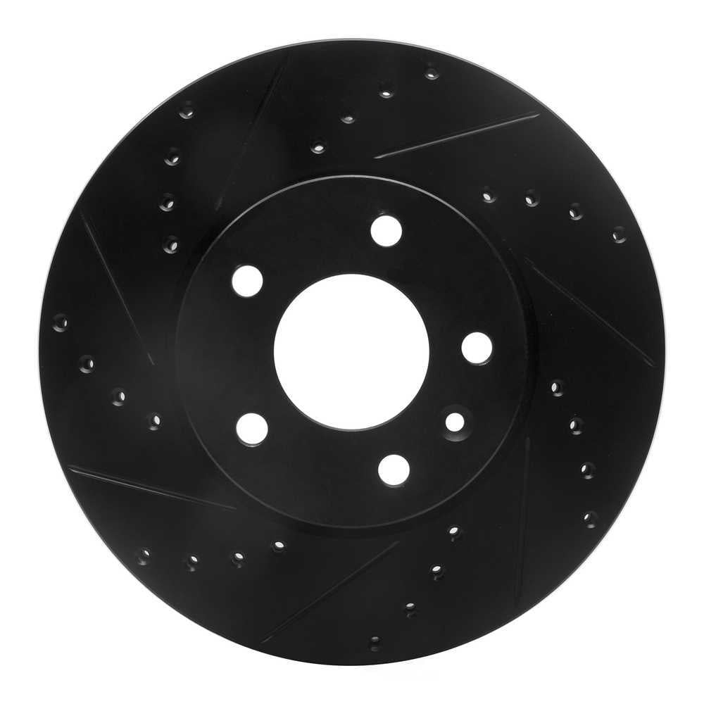Dynamic Friction Company 633-46033L DFC Brake Rotor - Drilled And Slotted - Black