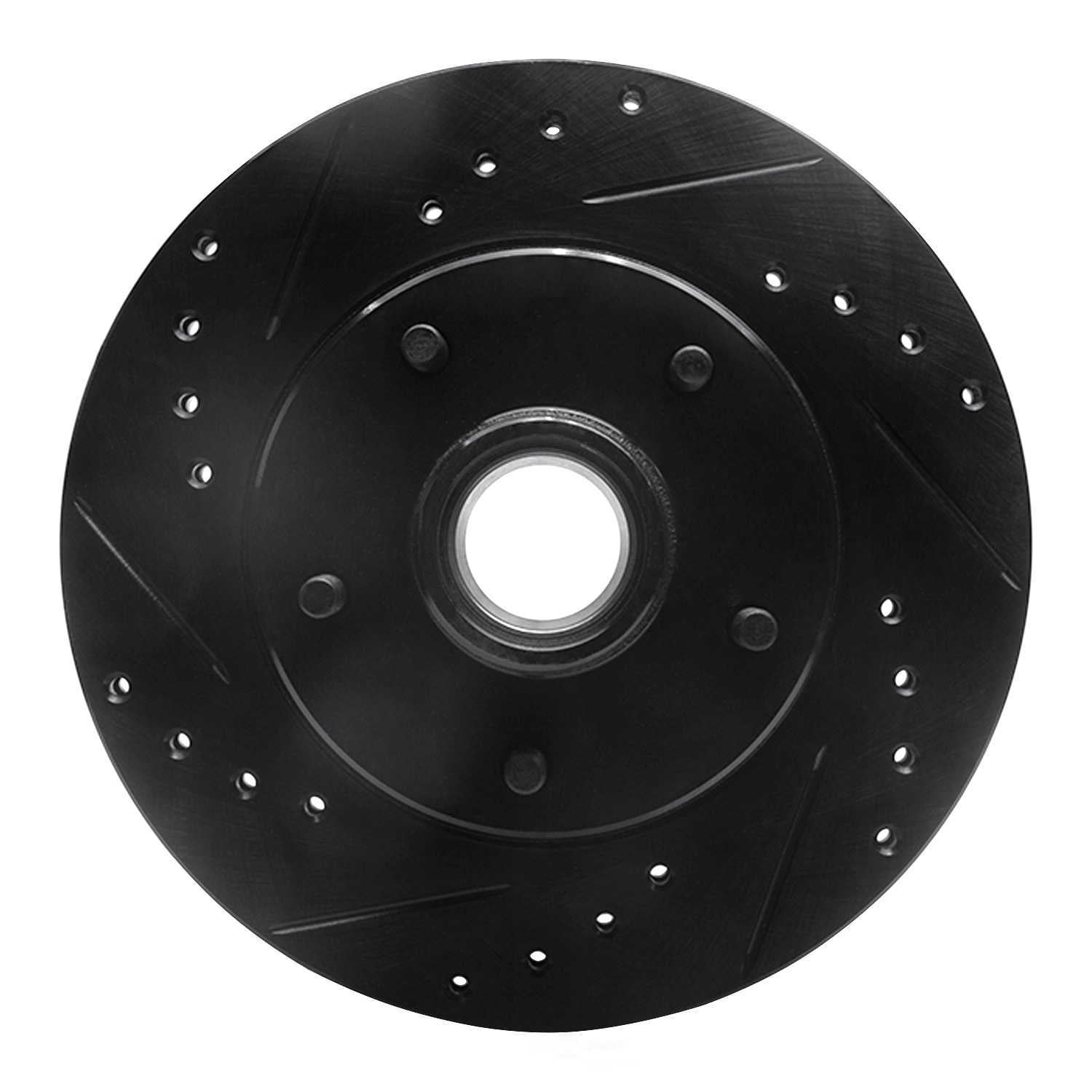 Dynamic Friction Company 633-47009L DFC Brake Rotor - Drilled And Slotted - Black