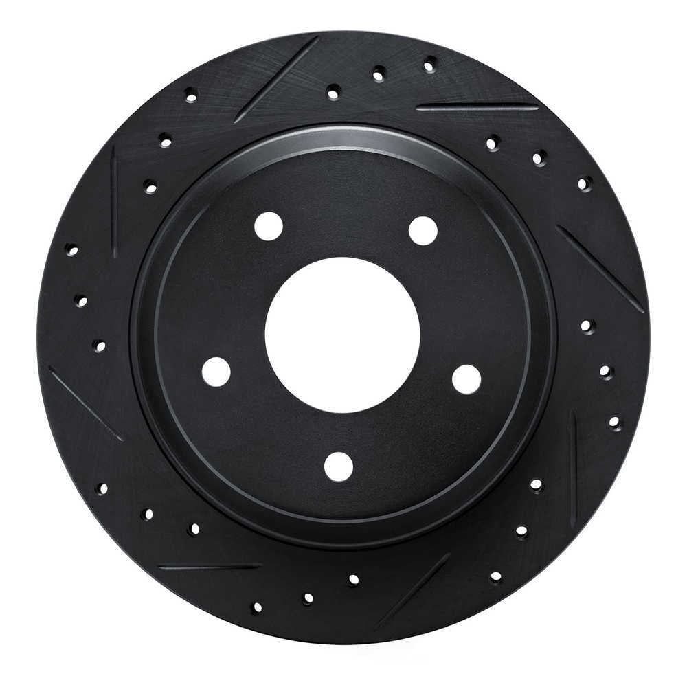 Dynamic Friction Company 633-47015L DFC Brake Rotor - Drilled And Slotted - Black