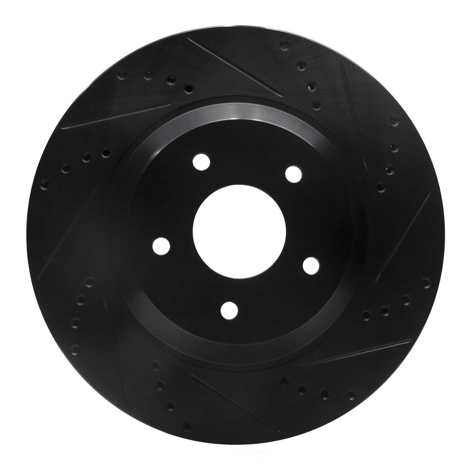 Dynamic Friction Company 633-47023D DFC Brake Rotor - Drilled And Slotted - Black