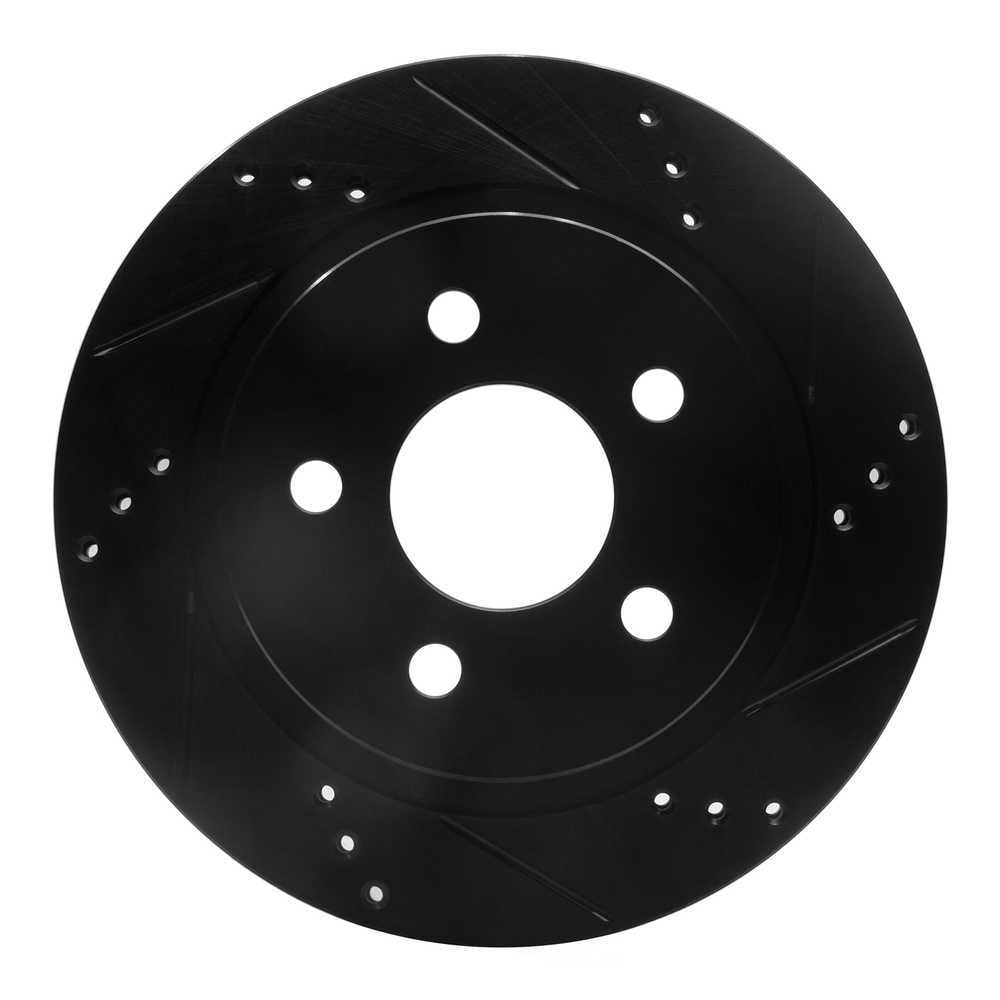Dynamic Friction Company 633-47025R DFC Brake Rotor - Drilled And Slotted - Black