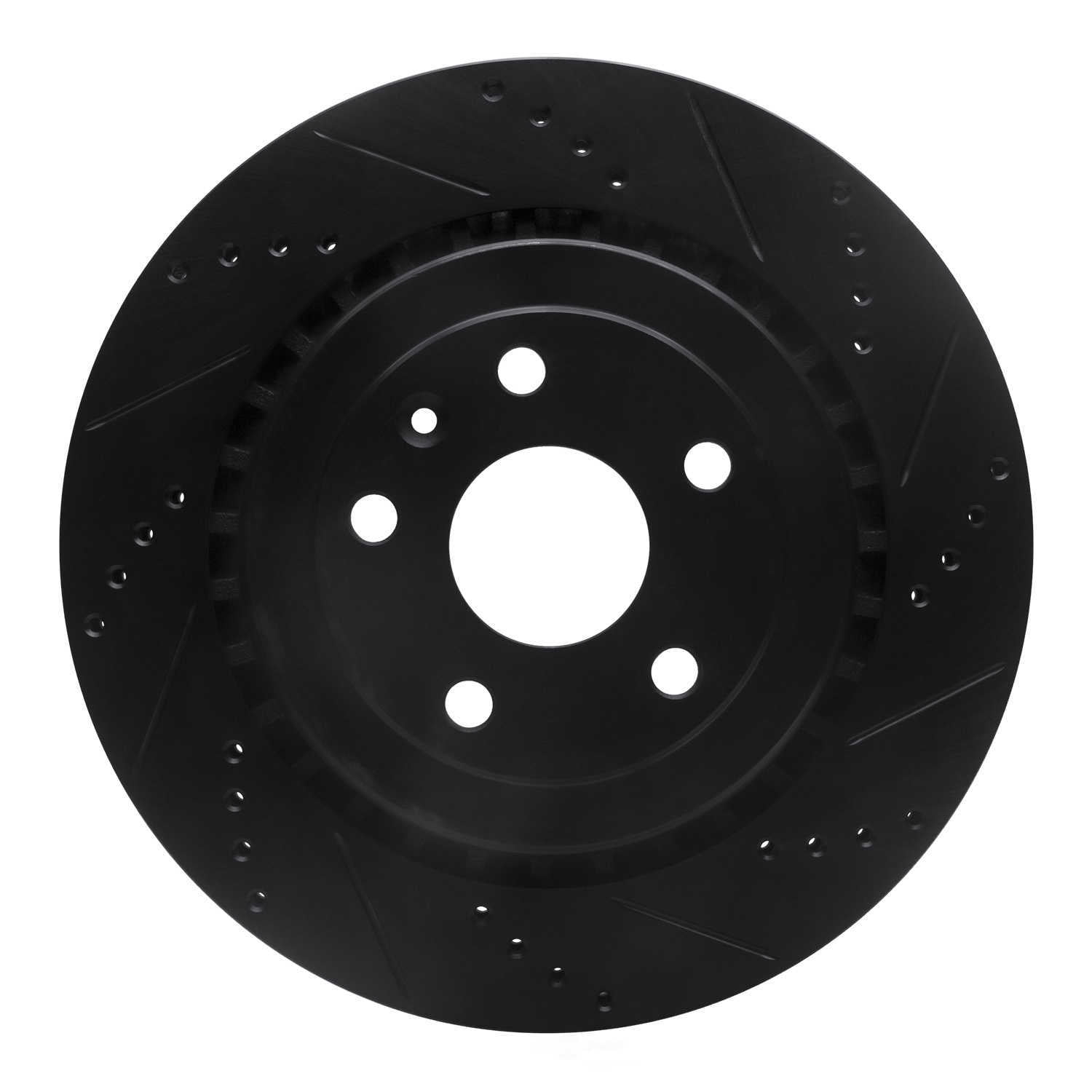 Dynamic Friction Company 633-47074R DFC Brake Rotor - Drilled And Slotted - Black