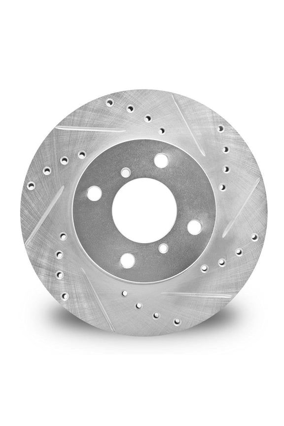 Brake Rotor - Drilled and Slotted - Black 633-48035R