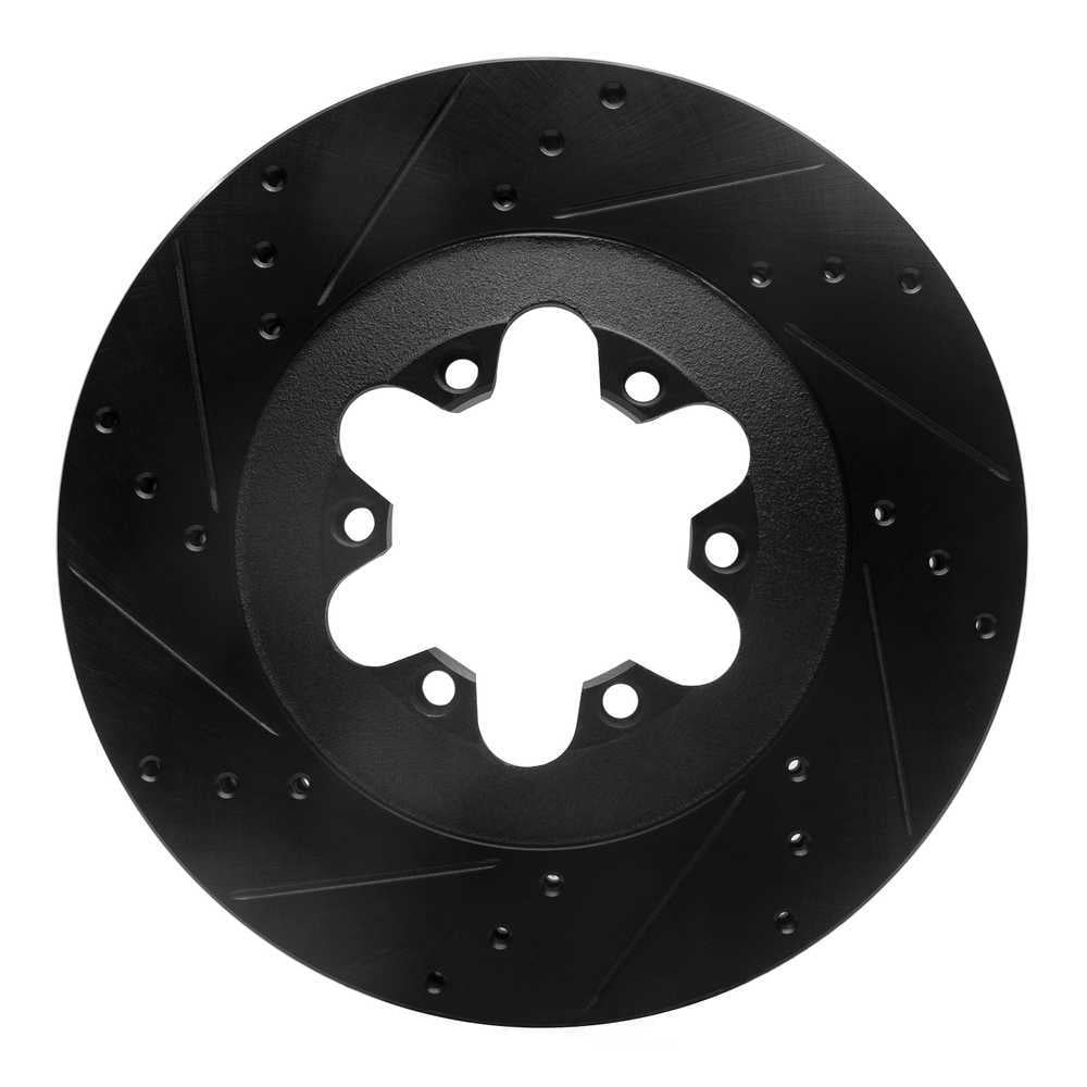 Dynamic Friction Company 633-48057L DFC Brake Rotor - Drilled And Slotted - Black