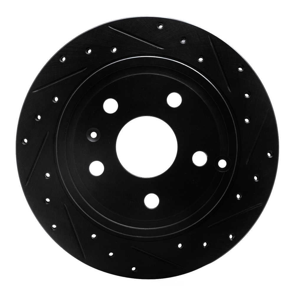 Dynamic Friction Company 633-48058R DFC Brake Rotor - Drilled And Slotted - Black