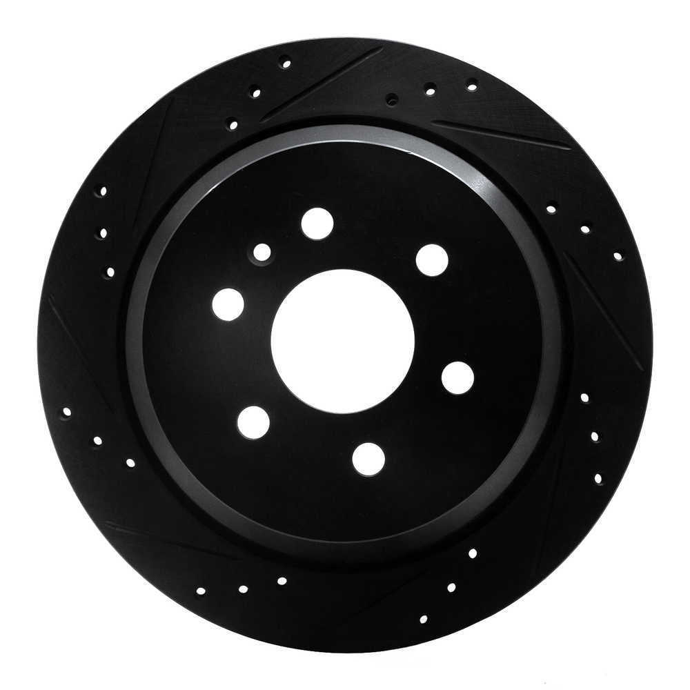 Dynamic Friction Company 633-48063L DFC Brake Rotor - Drilled And Slotted - Black