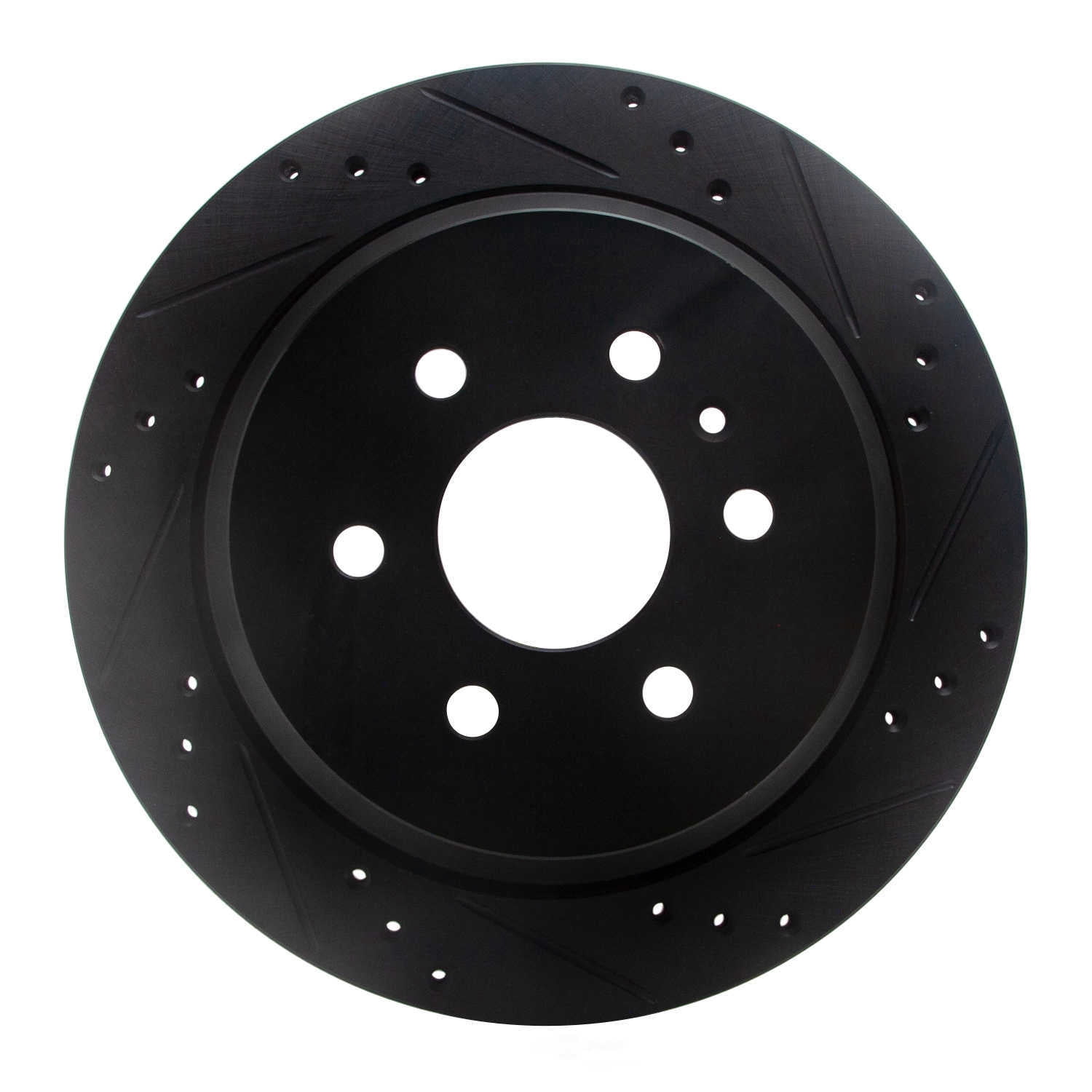 Dynamic Friction Company 633-48063R DFC Brake Rotor - Drilled And Slotted - Black