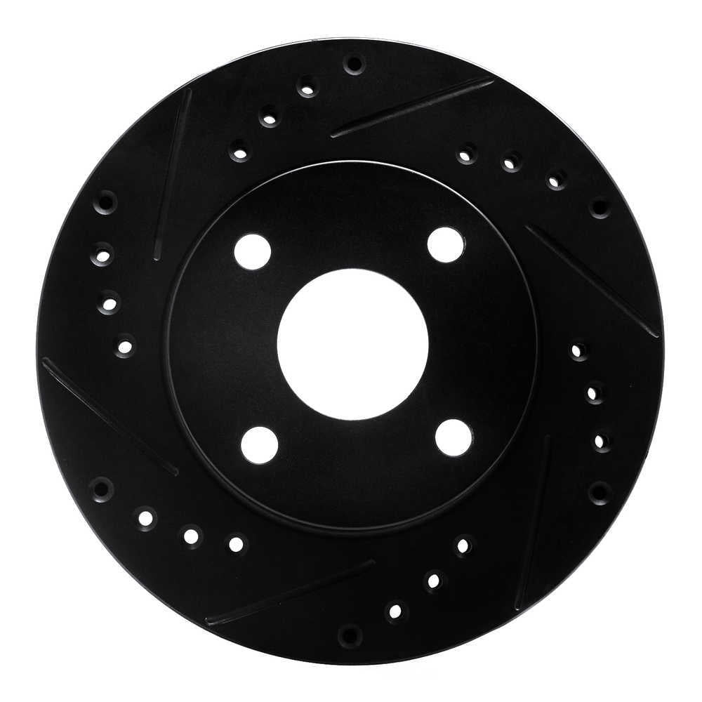Dynamic Friction Company 633-54001L DFC Brake Rotor - Drilled And Slotted - Black