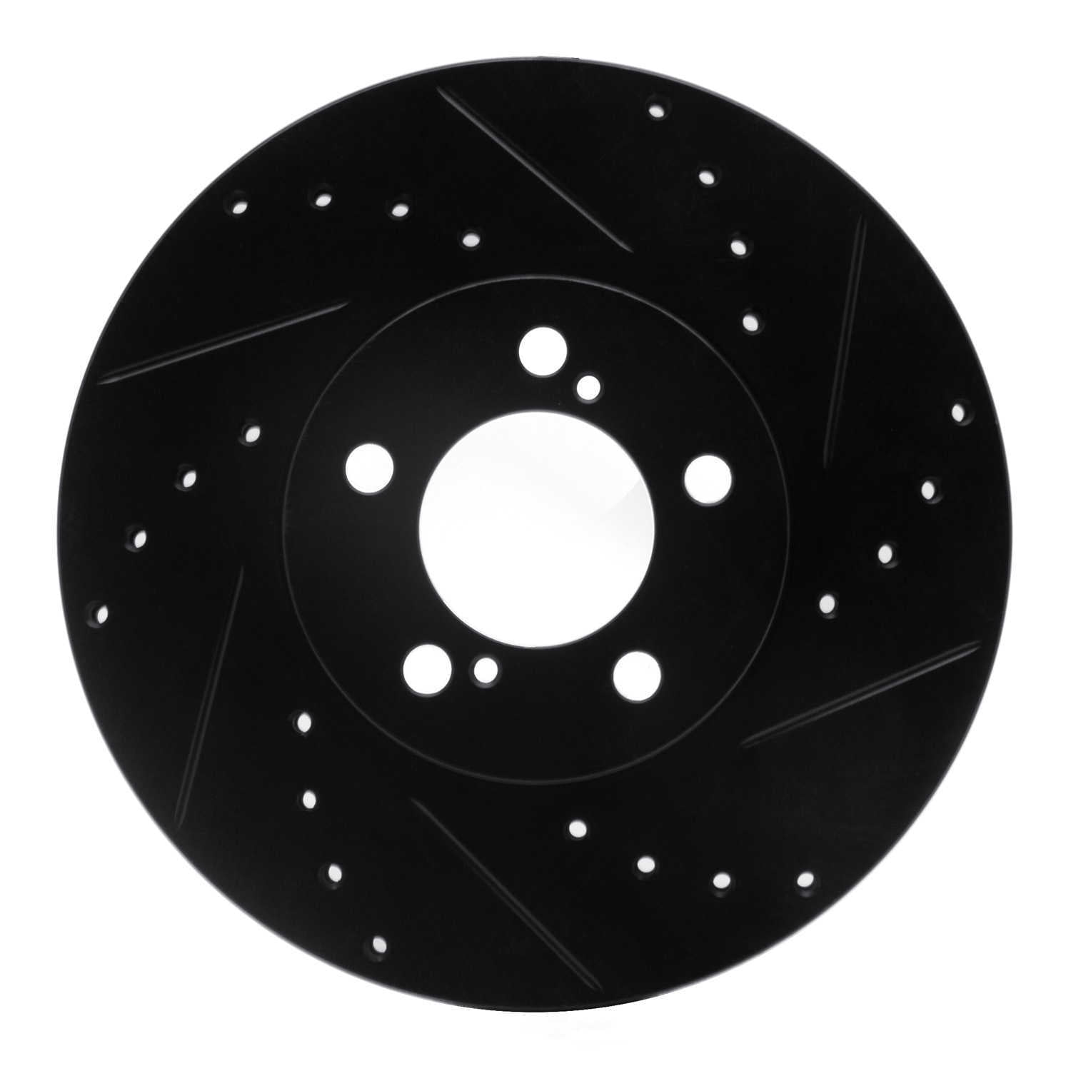 Dynamic Friction Company 633-54038R DFC Brake Rotor - Drilled And Slotted - Black