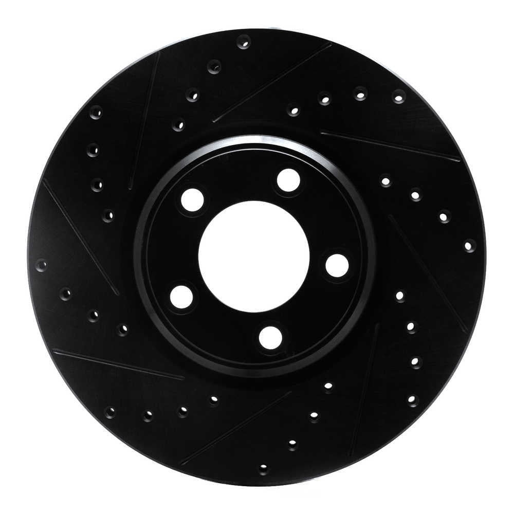 Dynamic Friction Company 633-54044L DFC Brake Rotor - Drilled And Slotted - Black
