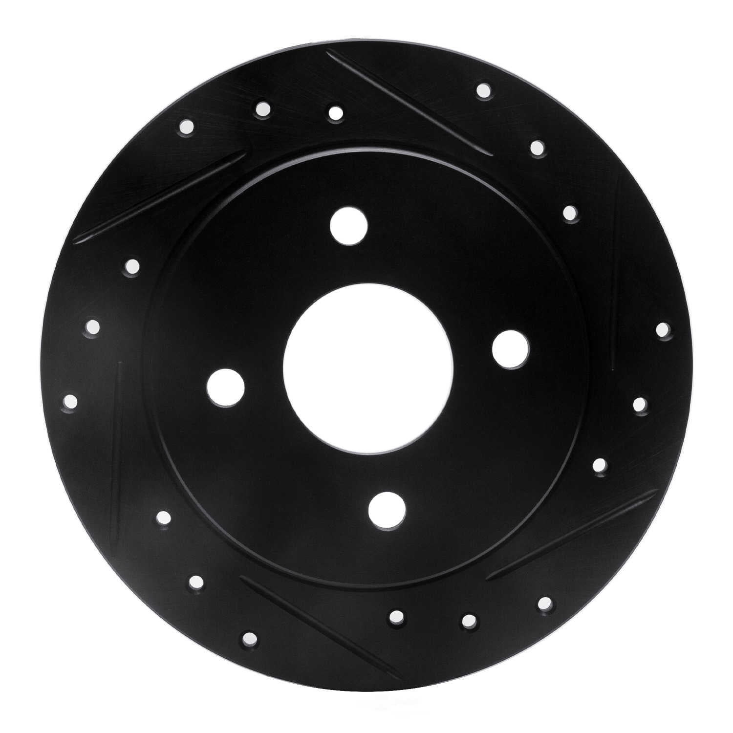 Dynamic Friction Company 633-54049R DFC Brake Rotor - Drilled And Slotted - Black