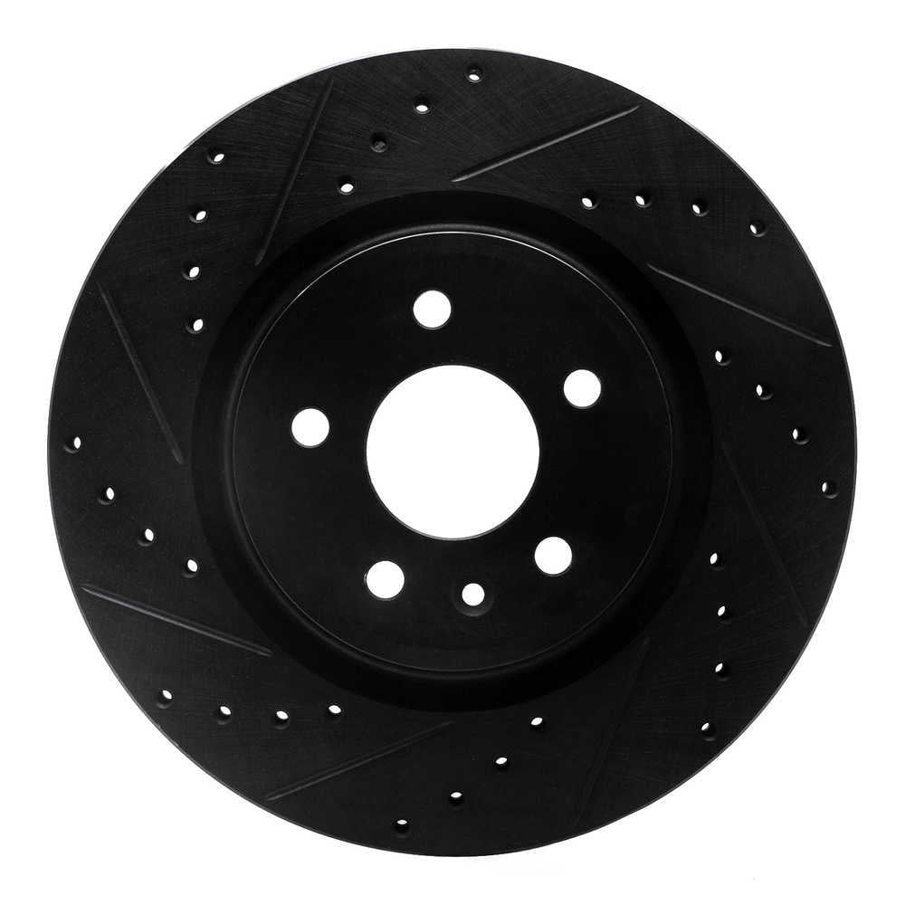 Dynamic Friction Company 633-54062L DFC Brake Rotor - Drilled And Slotted - Black