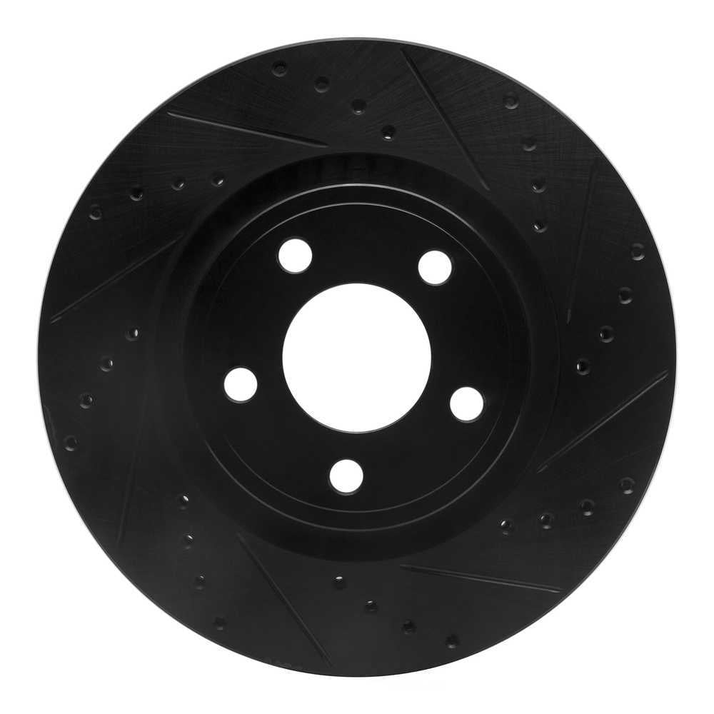 Dynamic Friction Company 633-54077R DFC Brake Rotor - Drilled And Slotted - Black