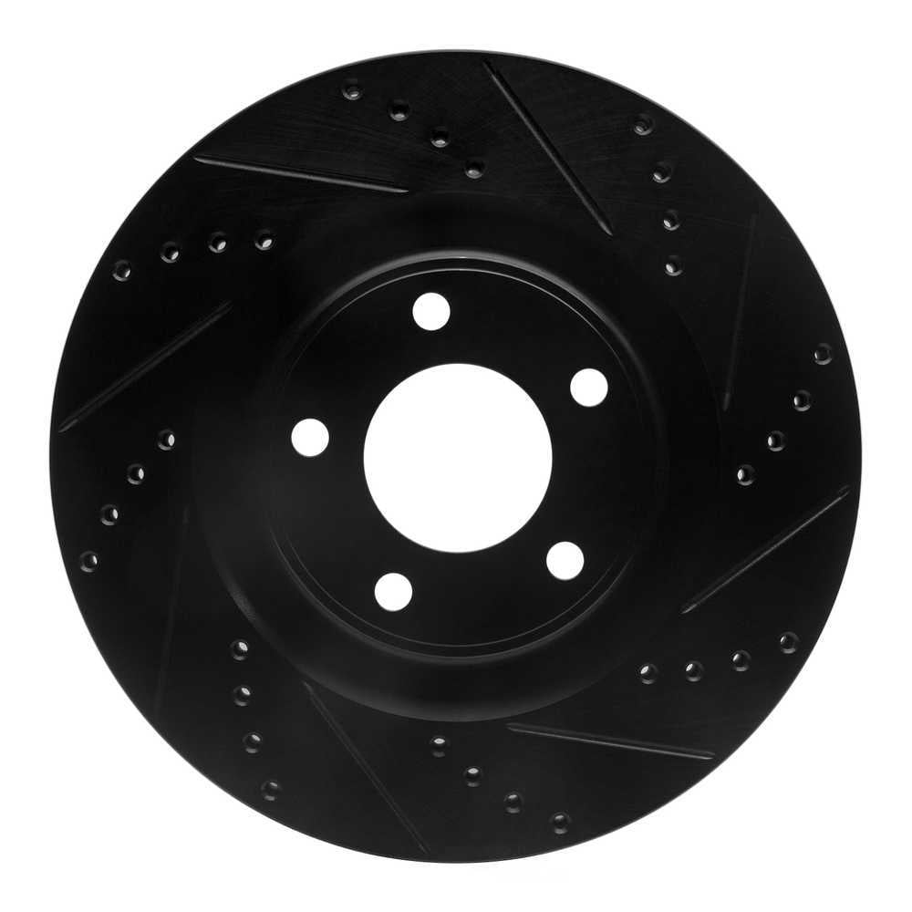 Dynamic Friction Company 633-54089R DFC Brake Rotor - Drilled And Slotted - Black