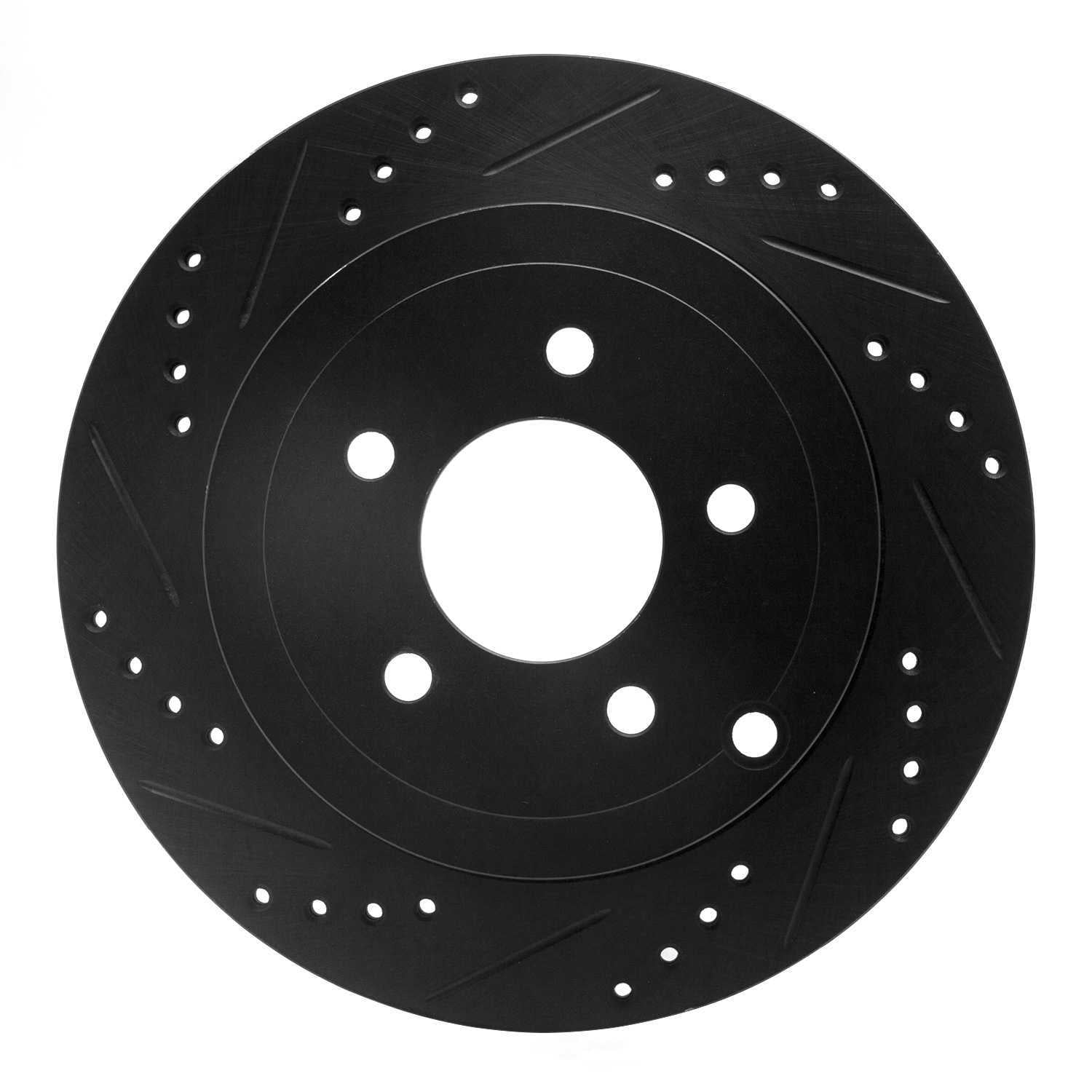 Dynamic Friction Company 633-54090L DFC Brake Rotor - Drilled And Slotted - Black