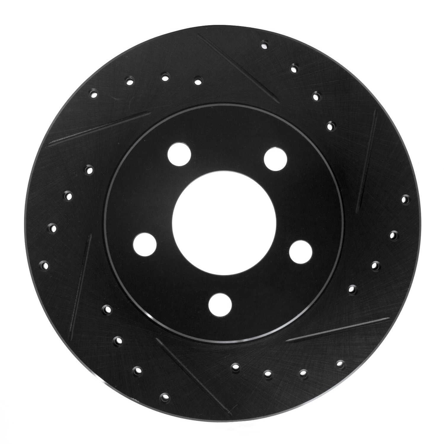 Dynamic Friction Company 633-54144R DFC Brake Rotor - Drilled And Slotted - Black