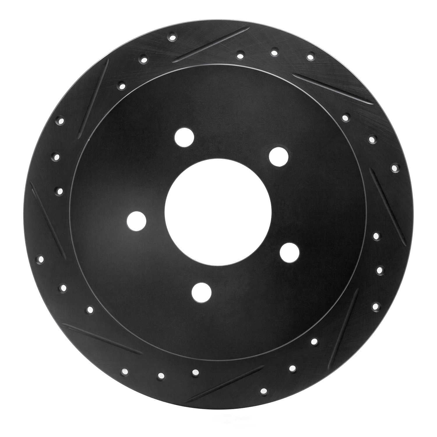 Dynamic Friction Company 633-54173L DFC Brake Rotor - Drilled And Slotted - Black