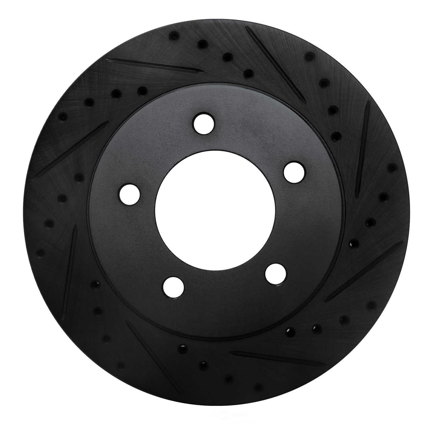 Dynamic Friction Company 633-54176R DFC Brake Rotor - Drilled And Slotted - Black