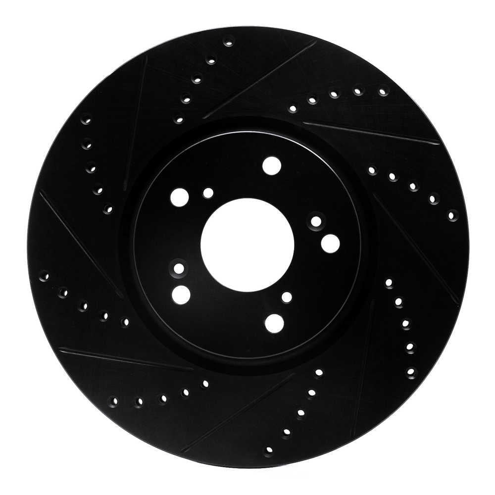 Dynamic Friction Company 633-58020L DFC Brake Rotor - Drilled And Slotted - Black