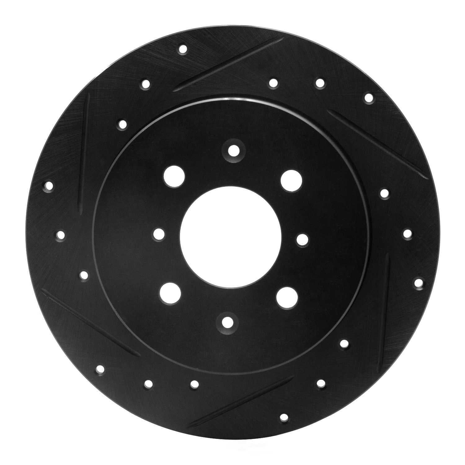 Dynamic Friction Company 633-59031L DFC Brake Rotor - Drilled And Slotted - Black