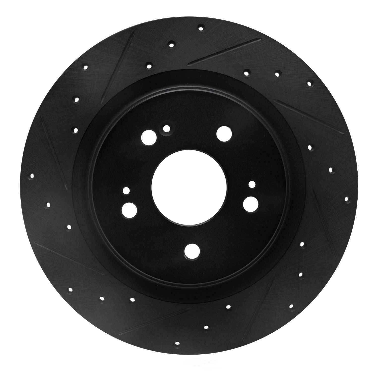 Dynamic Friction Company 633-59066L DFC Brake Rotor - Drilled And Slotted - Black