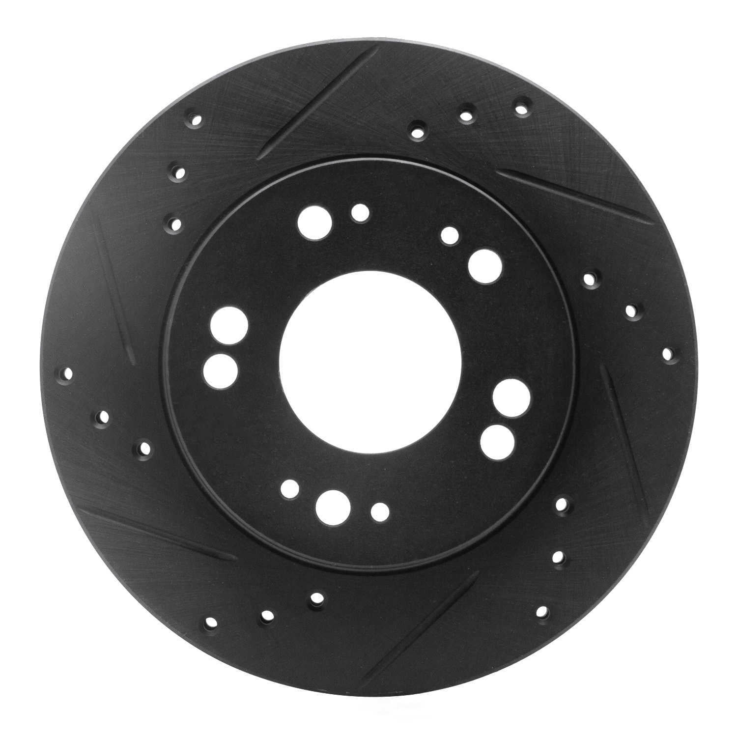 Dynamic Friction Company 633-72023L DFC Brake Rotor - Drilled And Slotted - Black