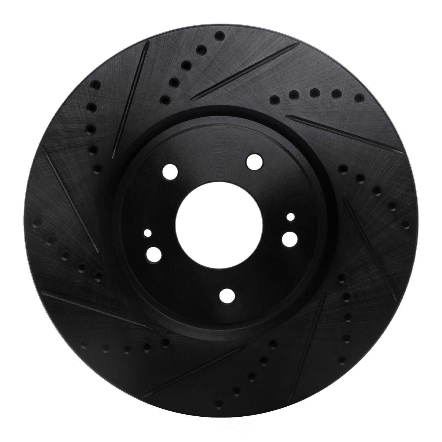 Dynamic Friction Company 633-72035L DFC Brake Rotor - Drilled And Slotted - Black