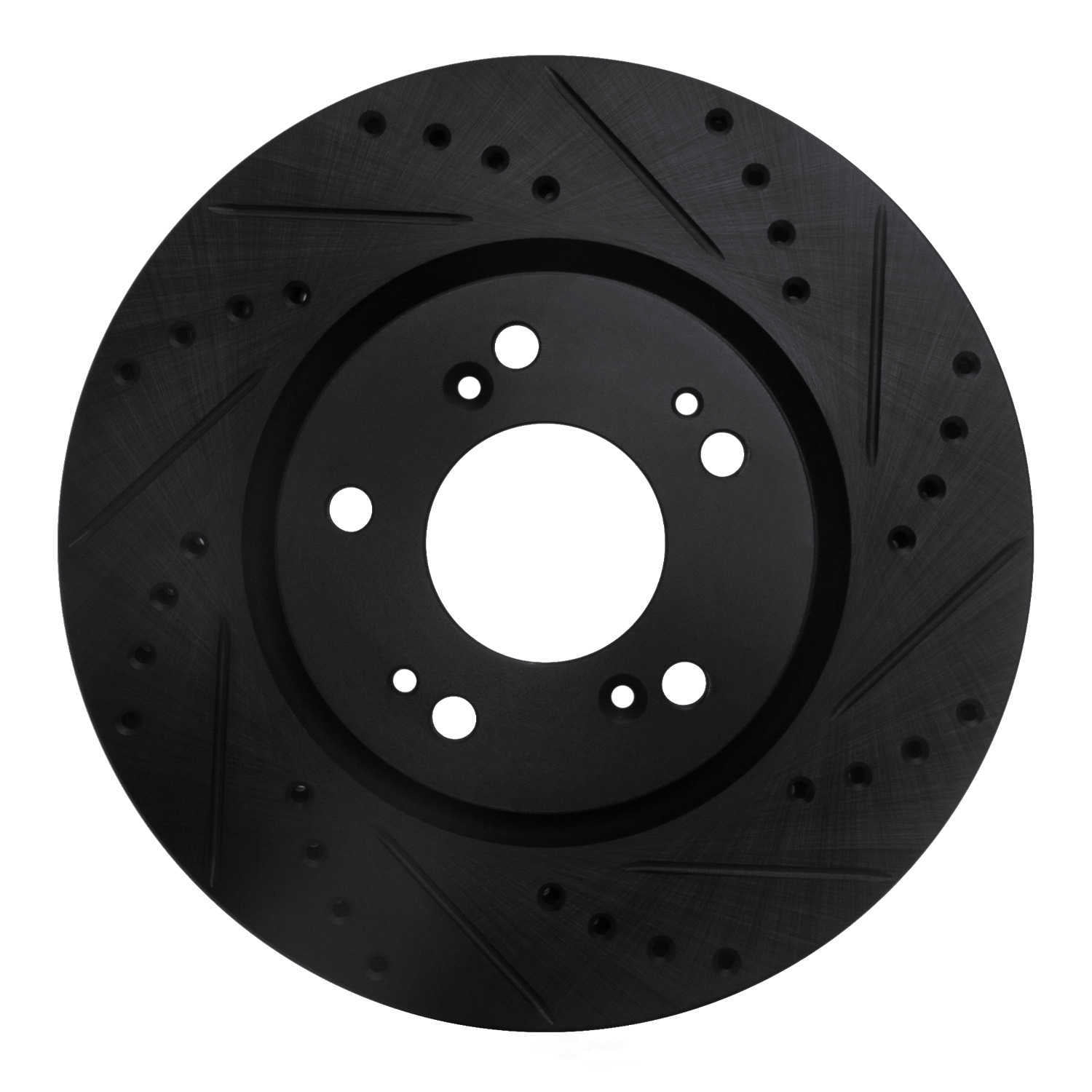 Dynamic Friction Company 633-72037R DFC Brake Rotor - Drilled And Slotted - Black