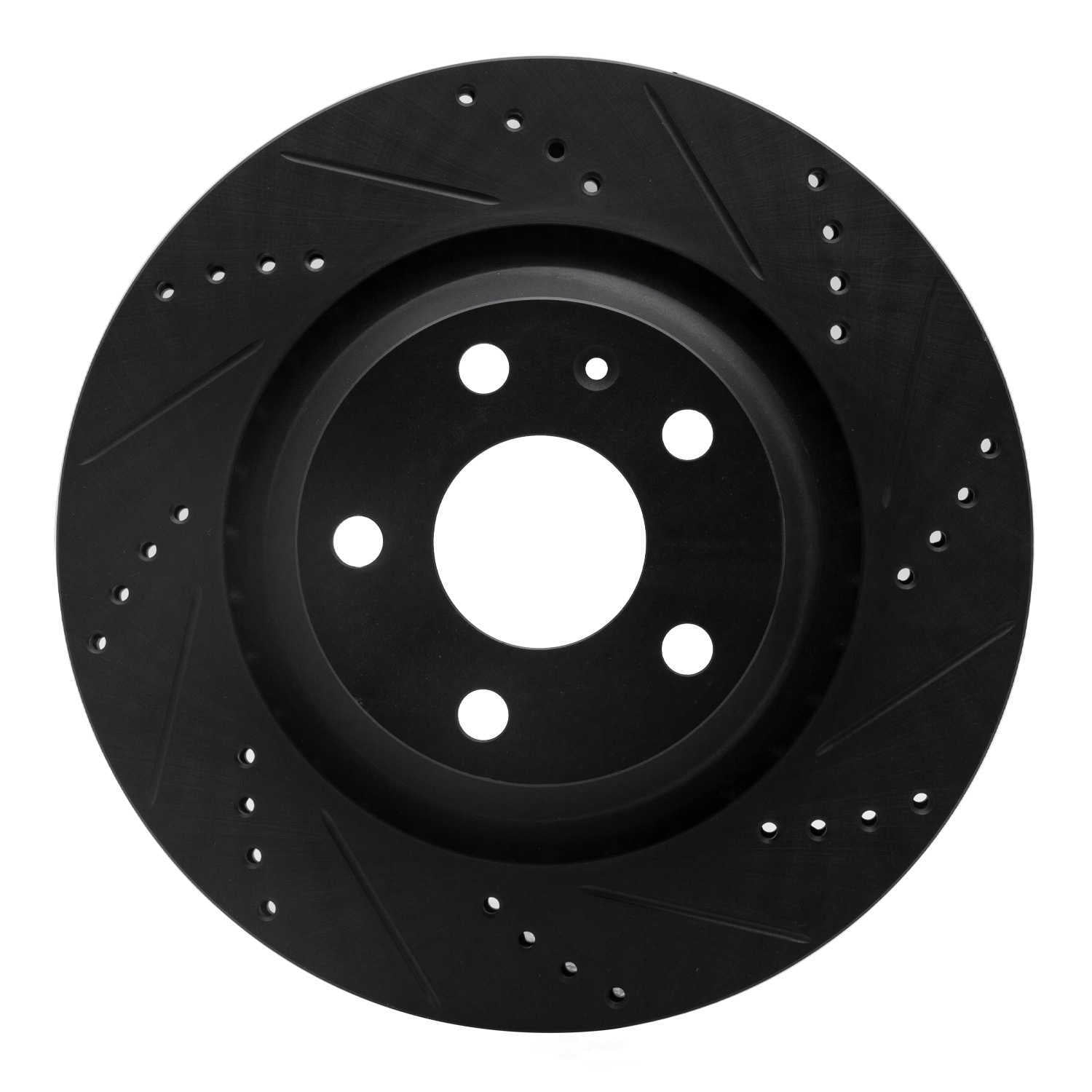 Dynamic Friction Company 633-73055R DFC Brake Rotor - Drilled And Slotted - Black