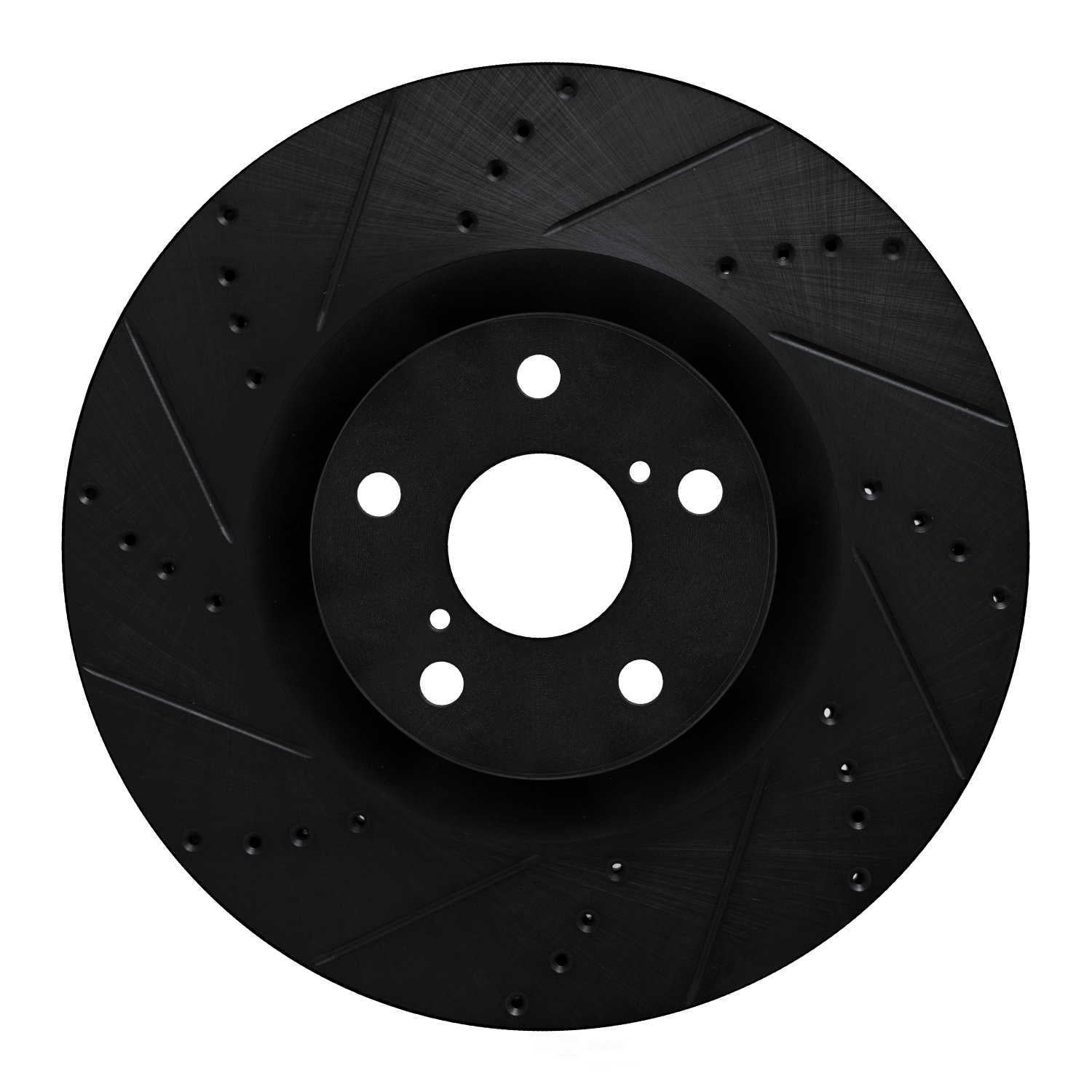 Dynamic Friction Company 633-75027D DFC Brake Rotor - Drilled And Slotted - Black