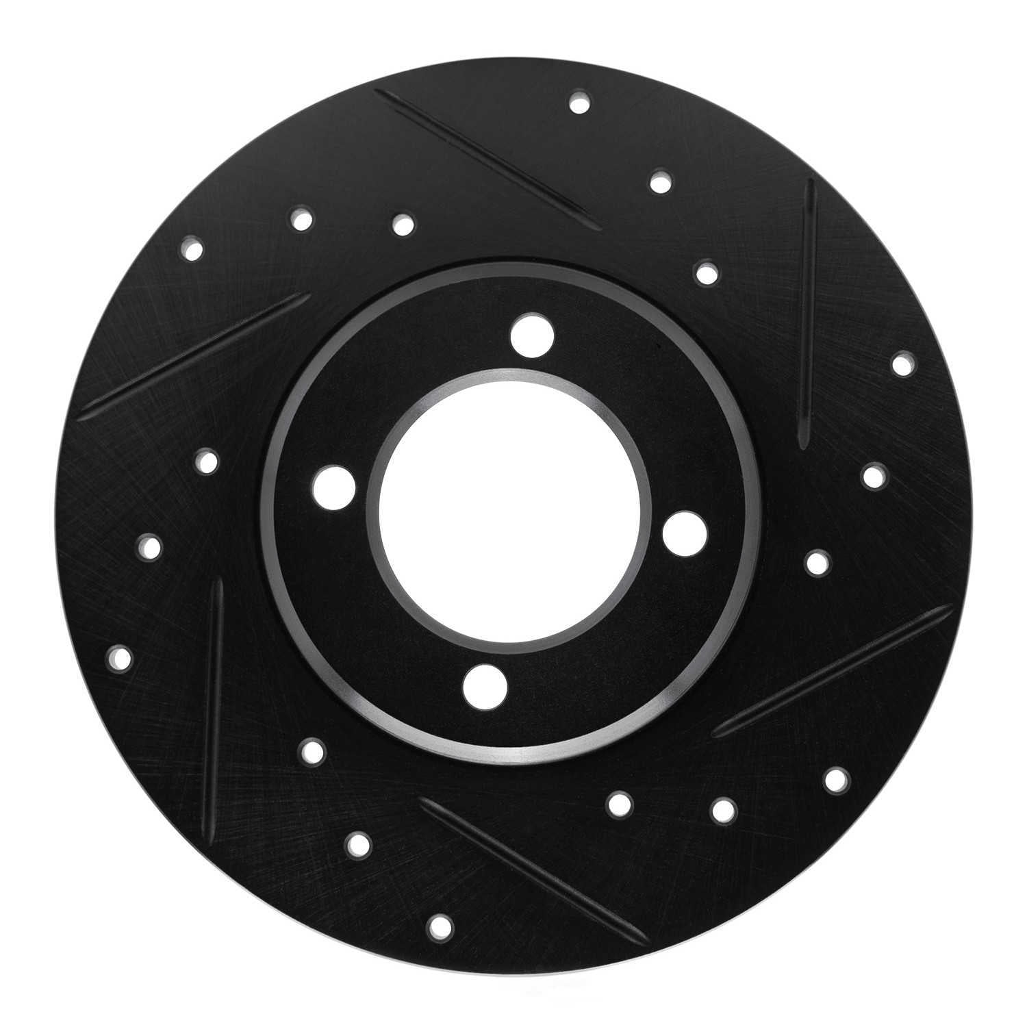 Dynamic Friction Company 633-76005R DFC Brake Rotor - Drilled And Slotted - Black
