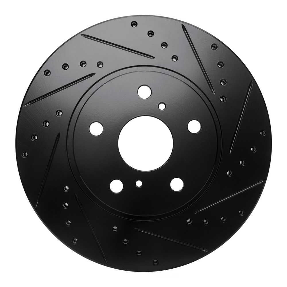 Dynamic Friction Company 633-76028R DFC Brake Rotor - Drilled And Slotted - Black