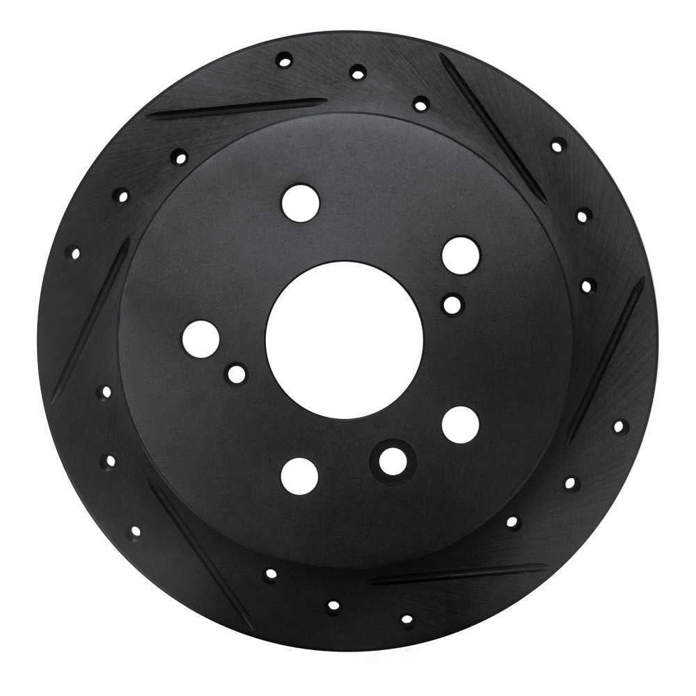Dynamic Friction Company 633-76076R DFC Brake Rotor - Drilled And Slotted - Black