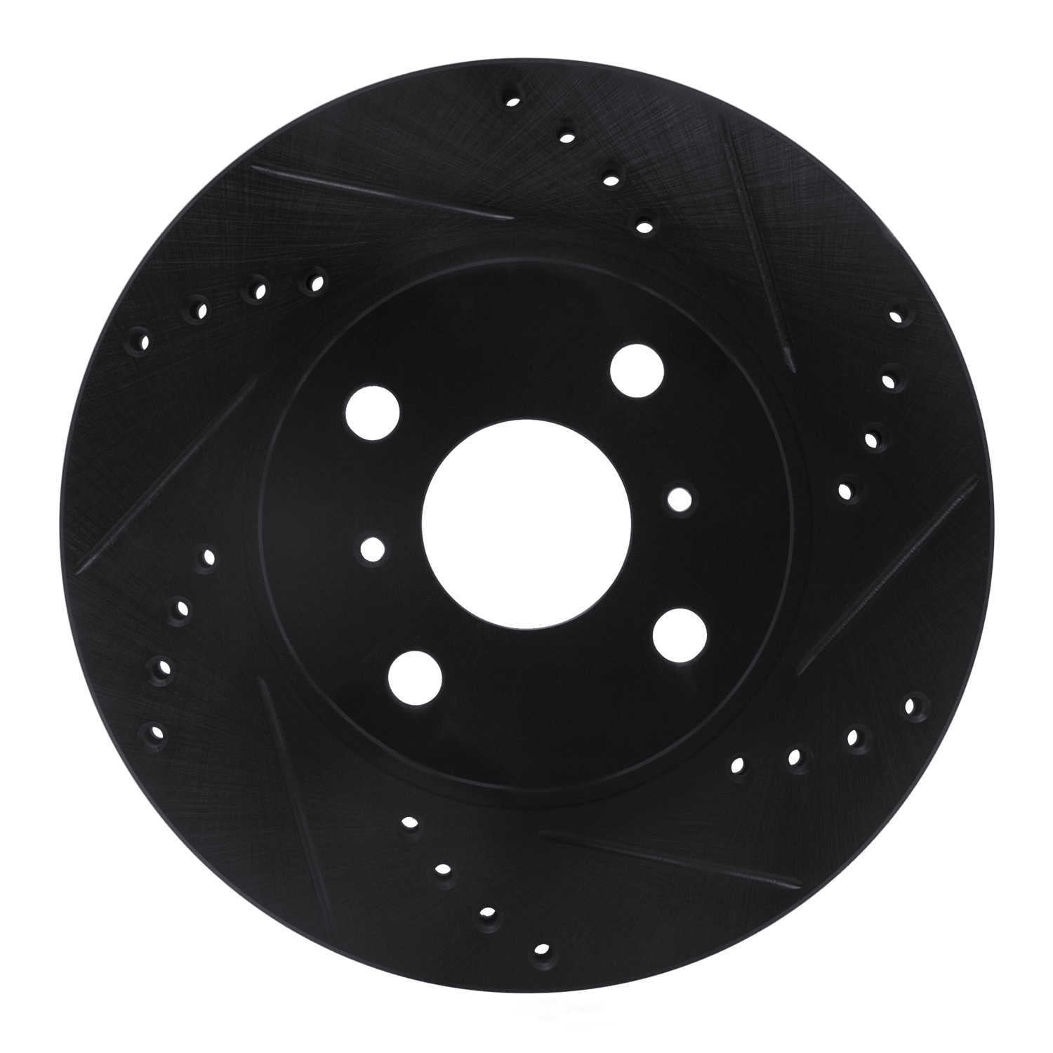 Dynamic Friction Company 633-76078R DFC Brake Rotor - Drilled And Slotted - Black