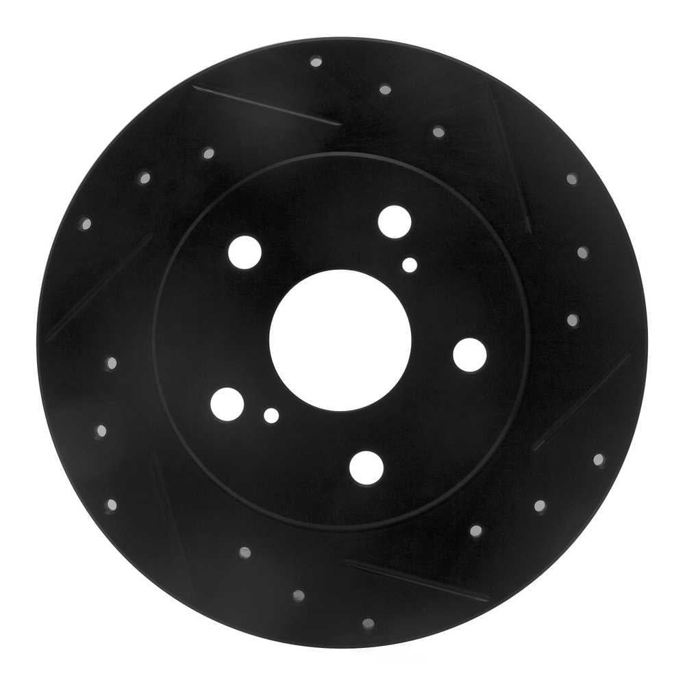 Dynamic Friction Company 633-76082R DFC Brake Rotor - Drilled And Slotted - Black