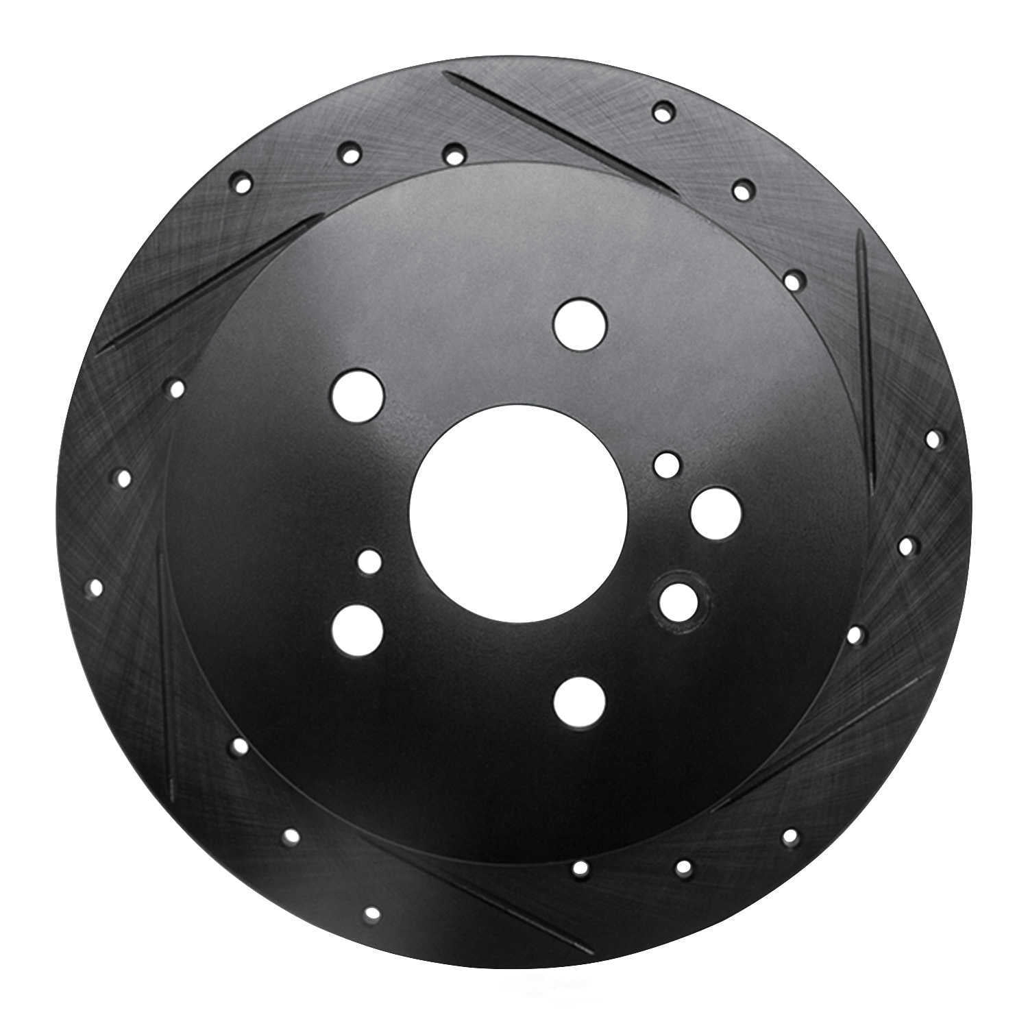 Dynamic Friction Company 633-76086R DFC Brake Rotor - Drilled And Slotted - Black