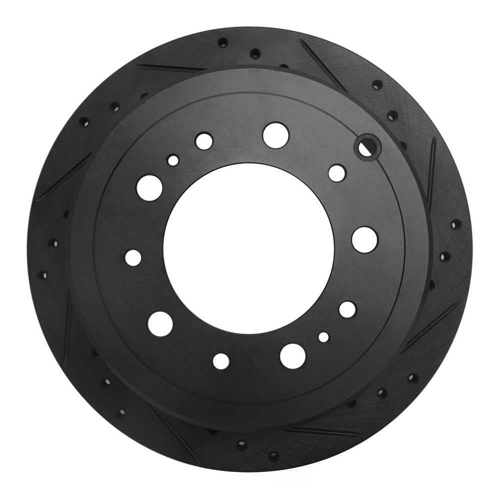 Dynamic Friction Company 633-76113R DFC Brake Rotor - Drilled And Slotted - Black