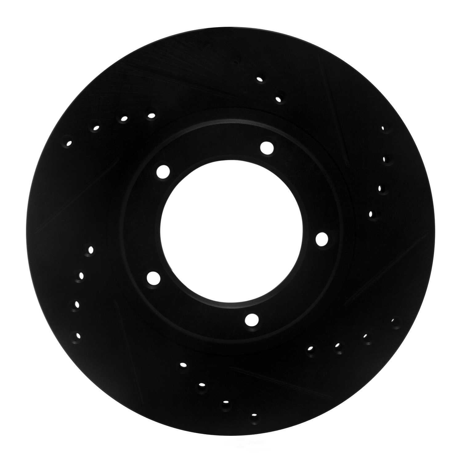 Dynamic Friction Company 633-76120R DFC Brake Rotor - Drilled And Slotted - Black
