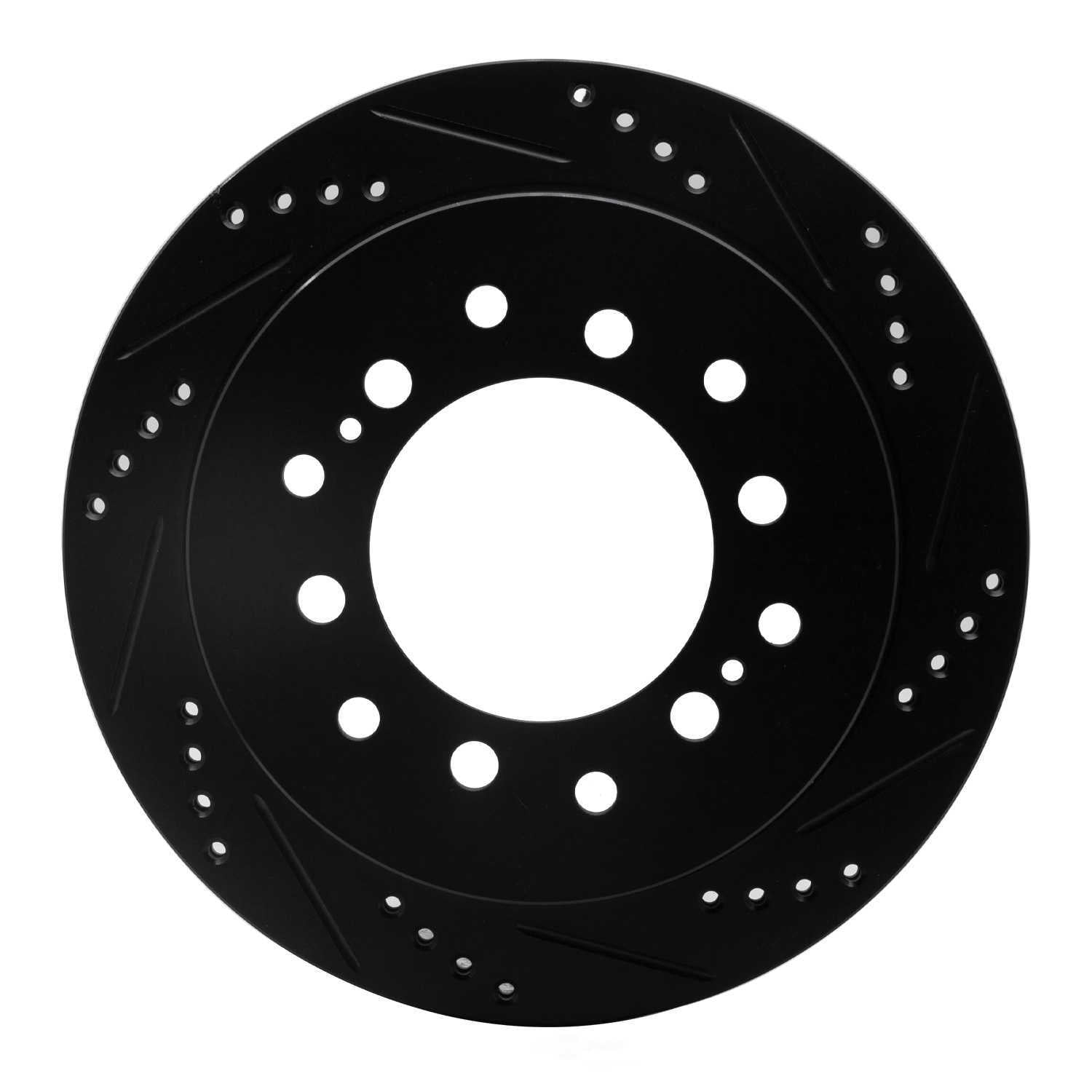 Dynamic Friction Company 633-76127R DFC Brake Rotor - Drilled And Slotted - Black