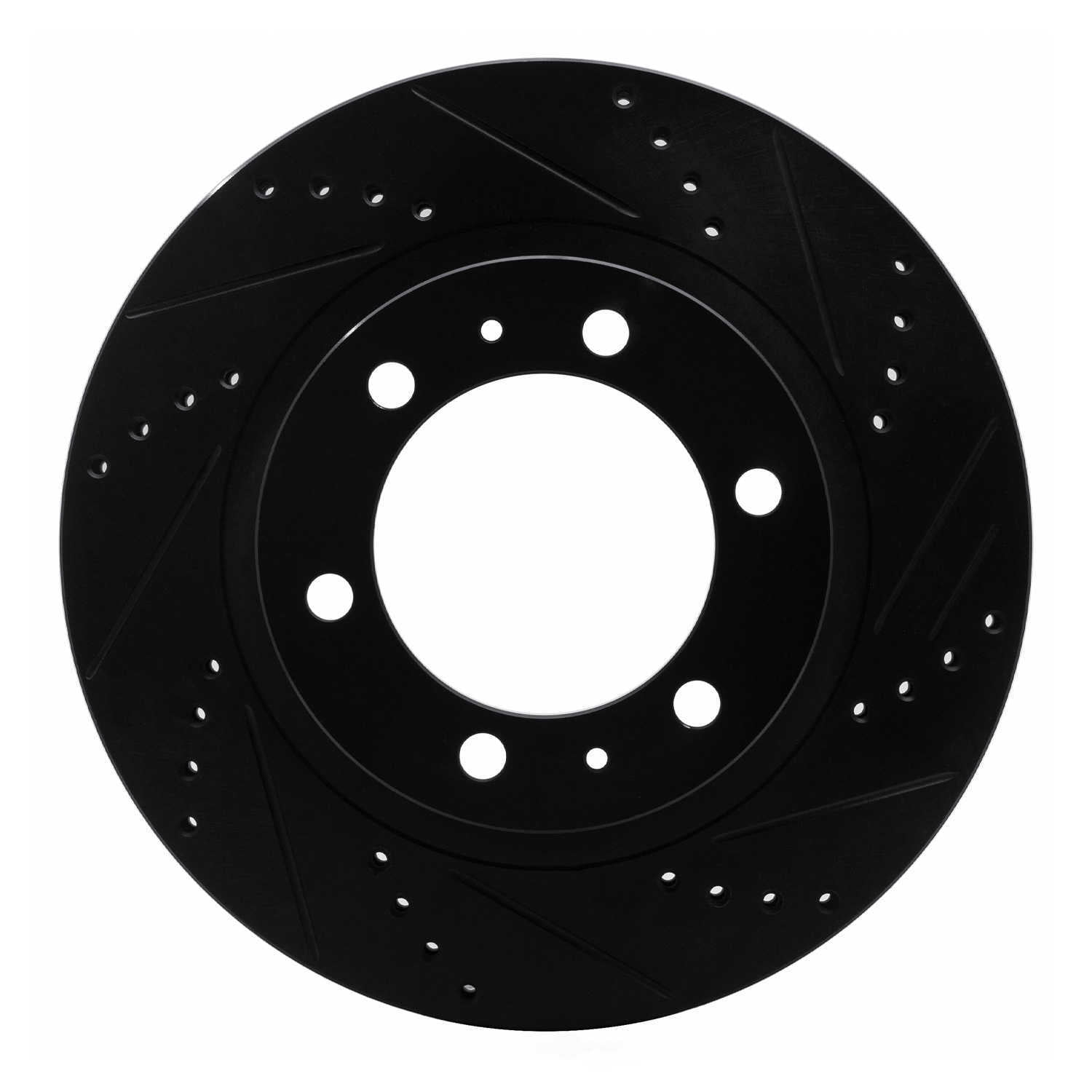 Dynamic Friction Company 633-76128R DFC Brake Rotor - Drilled And Slotted - Black