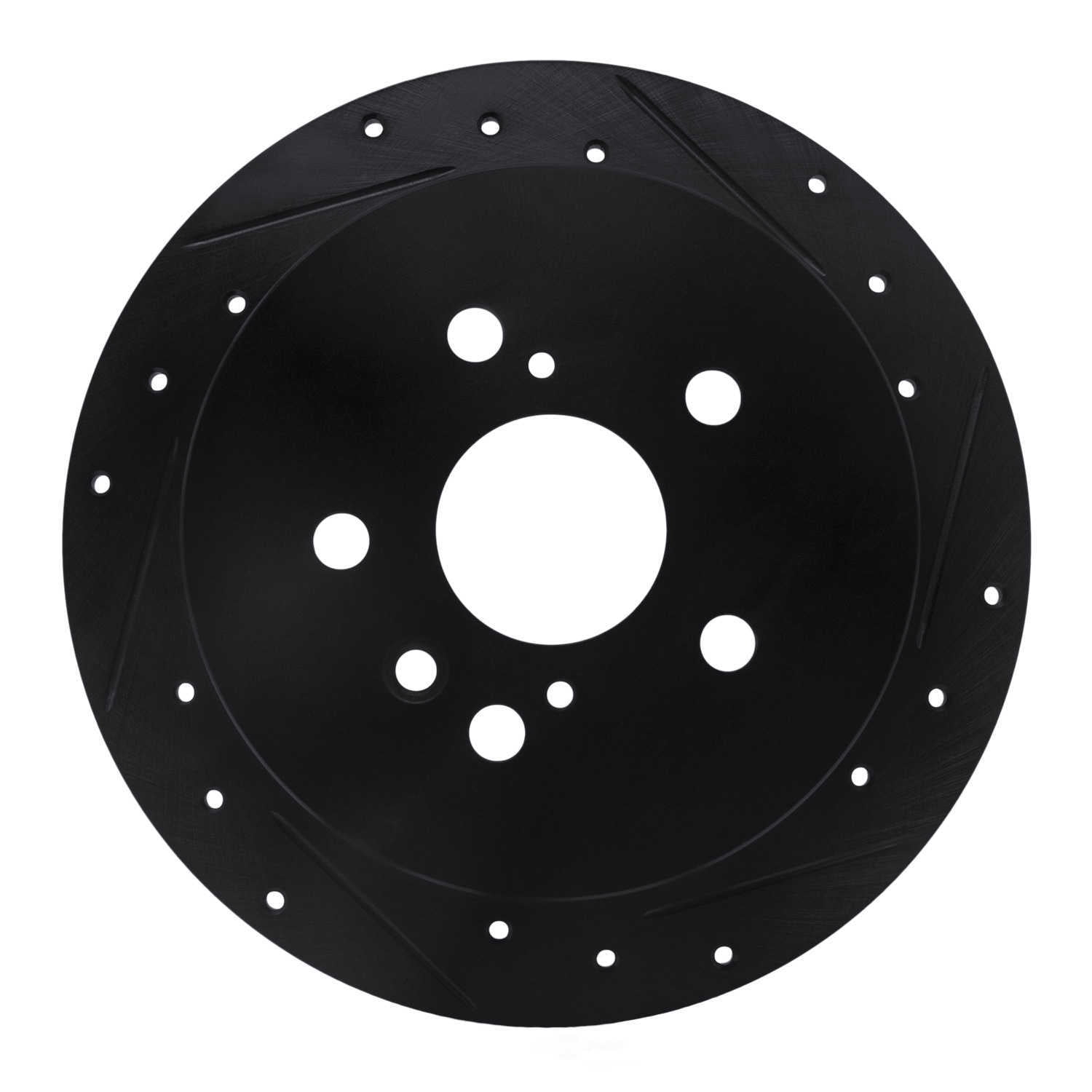 Dynamic Friction Company 633-76130R DFC Brake Rotor - Drilled And Slotted - Black
