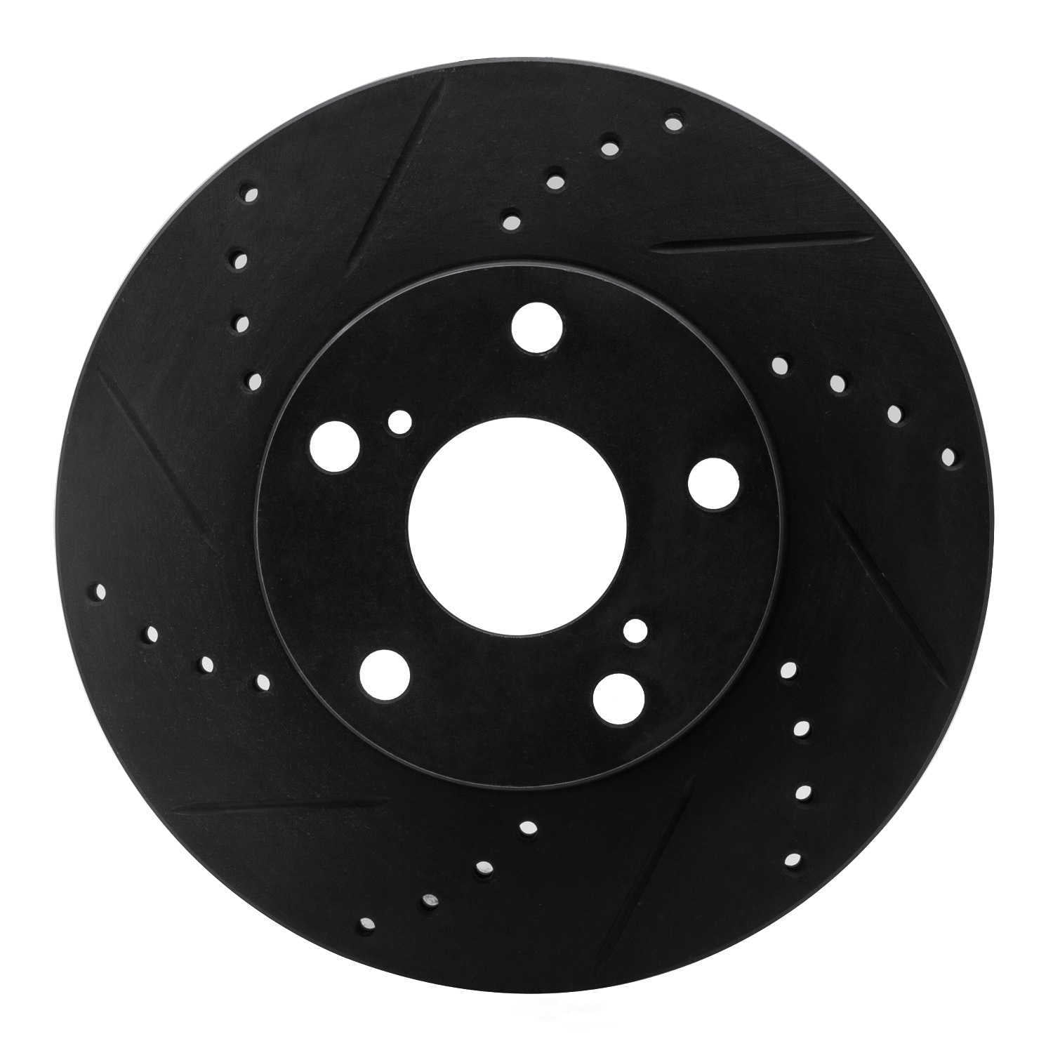 Dynamic Friction Company 633-76133L DFC Brake Rotor - Drilled And Slotted - Black