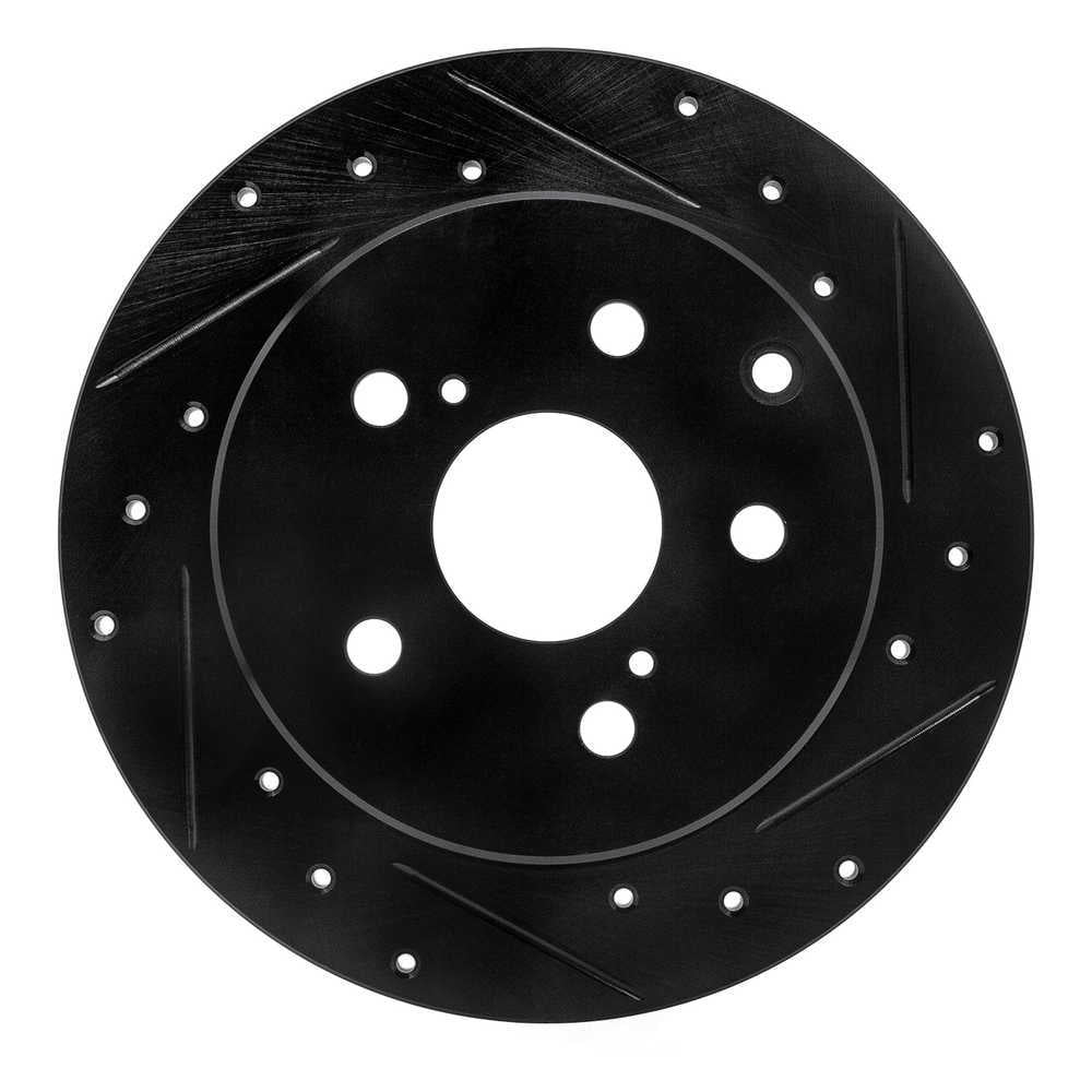 Dynamic Friction Company 633-76134R DFC Brake Rotor - Drilled And Slotted - Black